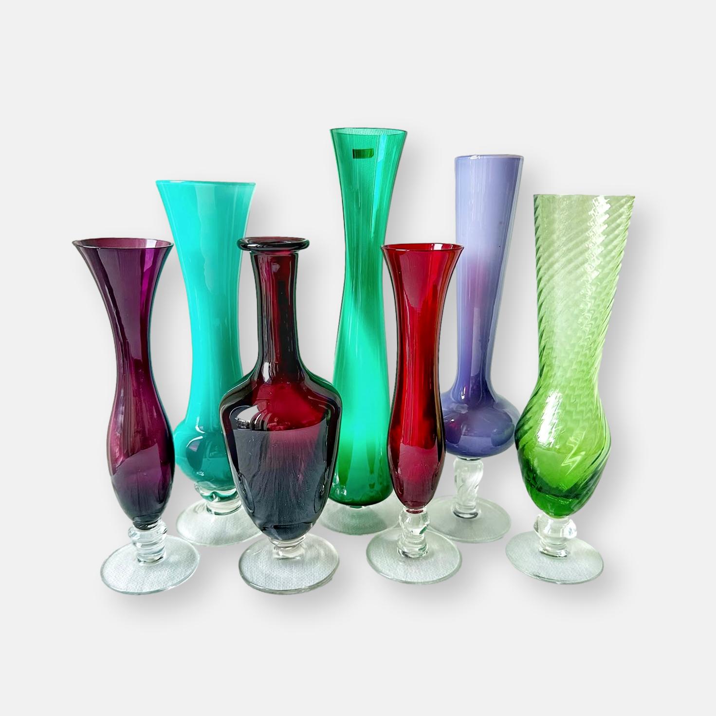 Lot de 7 soliflores multicolores