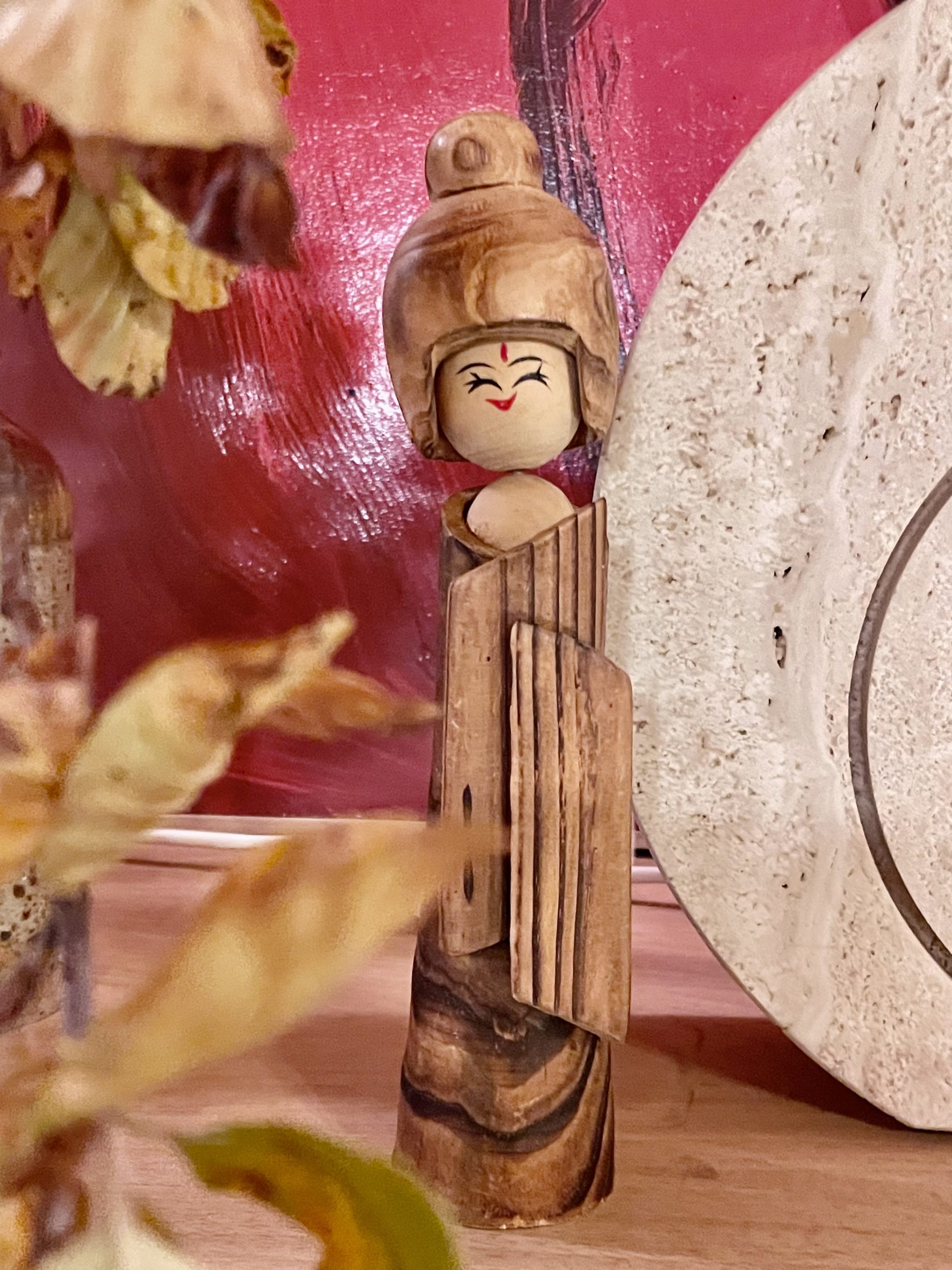 Figurine Kokeshi japonaise vintage (H 23 cm) – Image 7