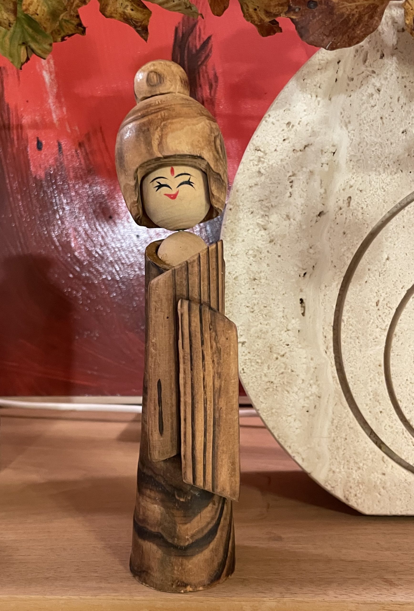 Figurine Kokeshi japonaise vintage (H 23 cm) – Image 2