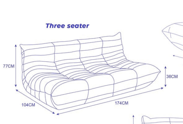 Canapé Togo 3 places – Image 9