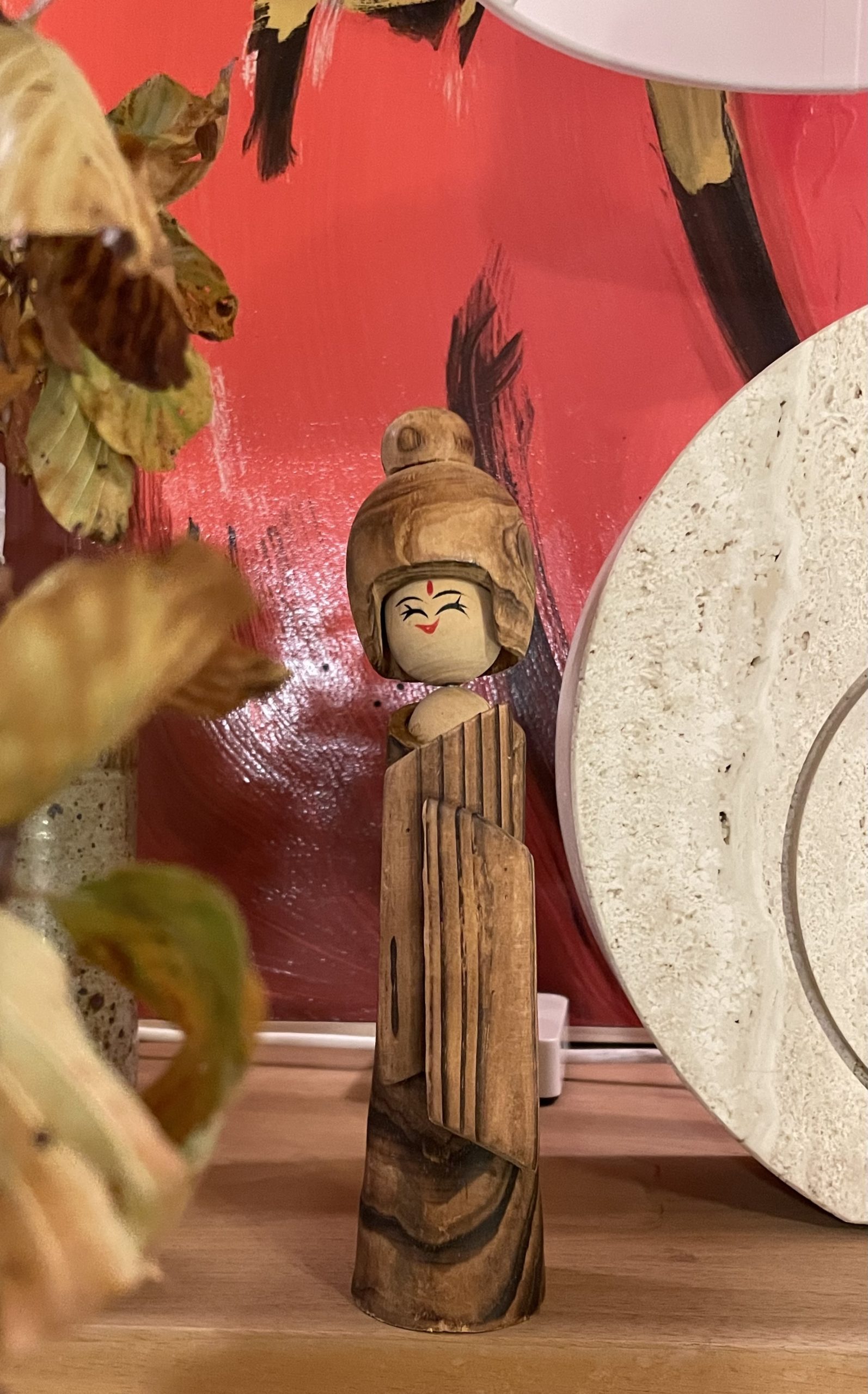 Figurine Kokeshi japonaise vintage (H 23 cm) – Image 5