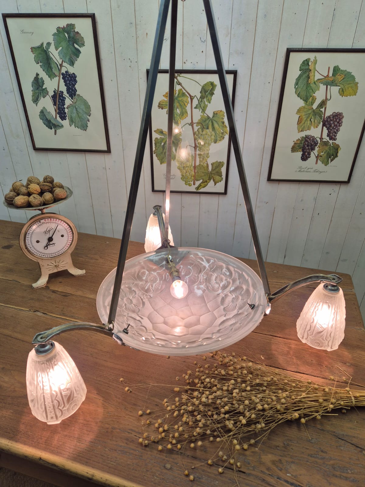 Lustre Degué art déco – Bild 5