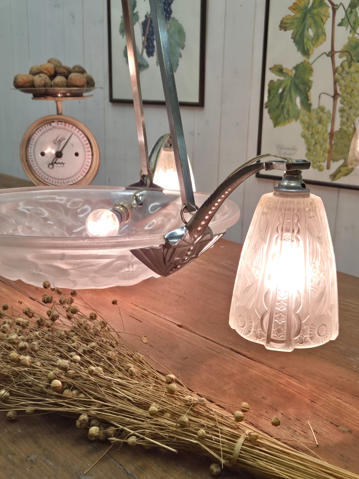 Lustre Degué art déco – Bild 6