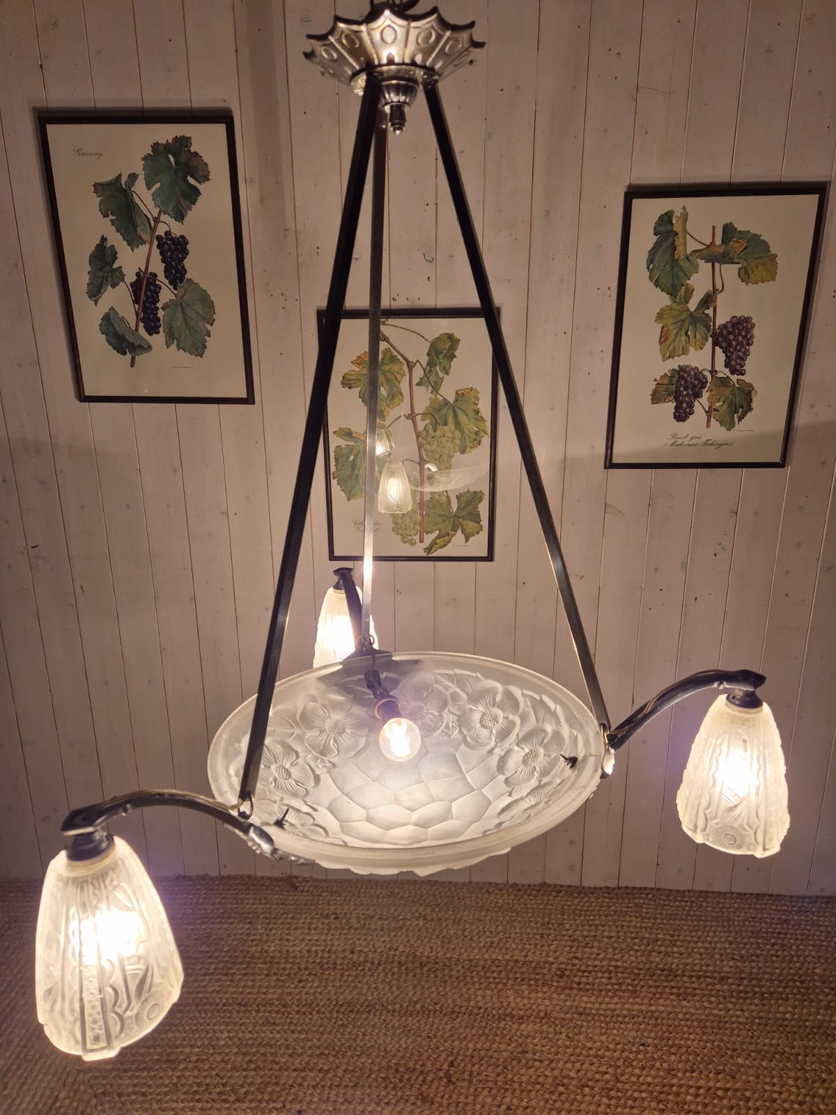 Lustre Degué art déco – Bild 7