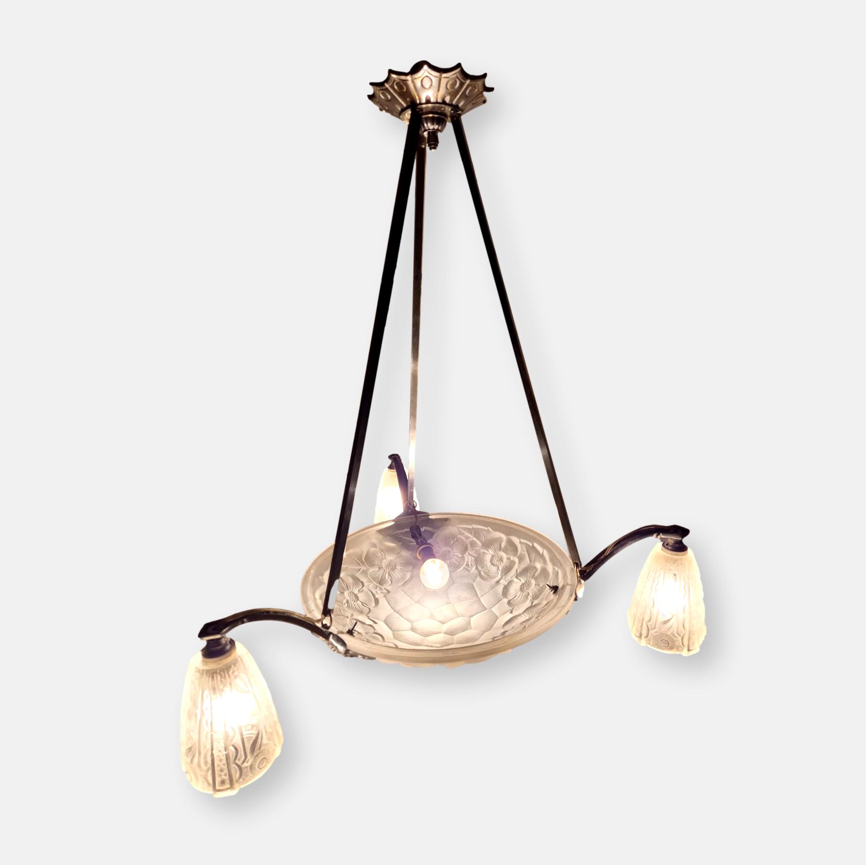 Lustre Degué art déco