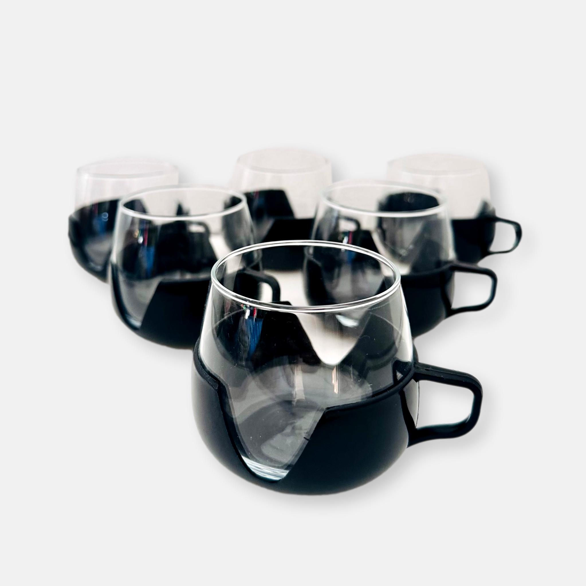 Ensemble de 6 tasses vintage 1970