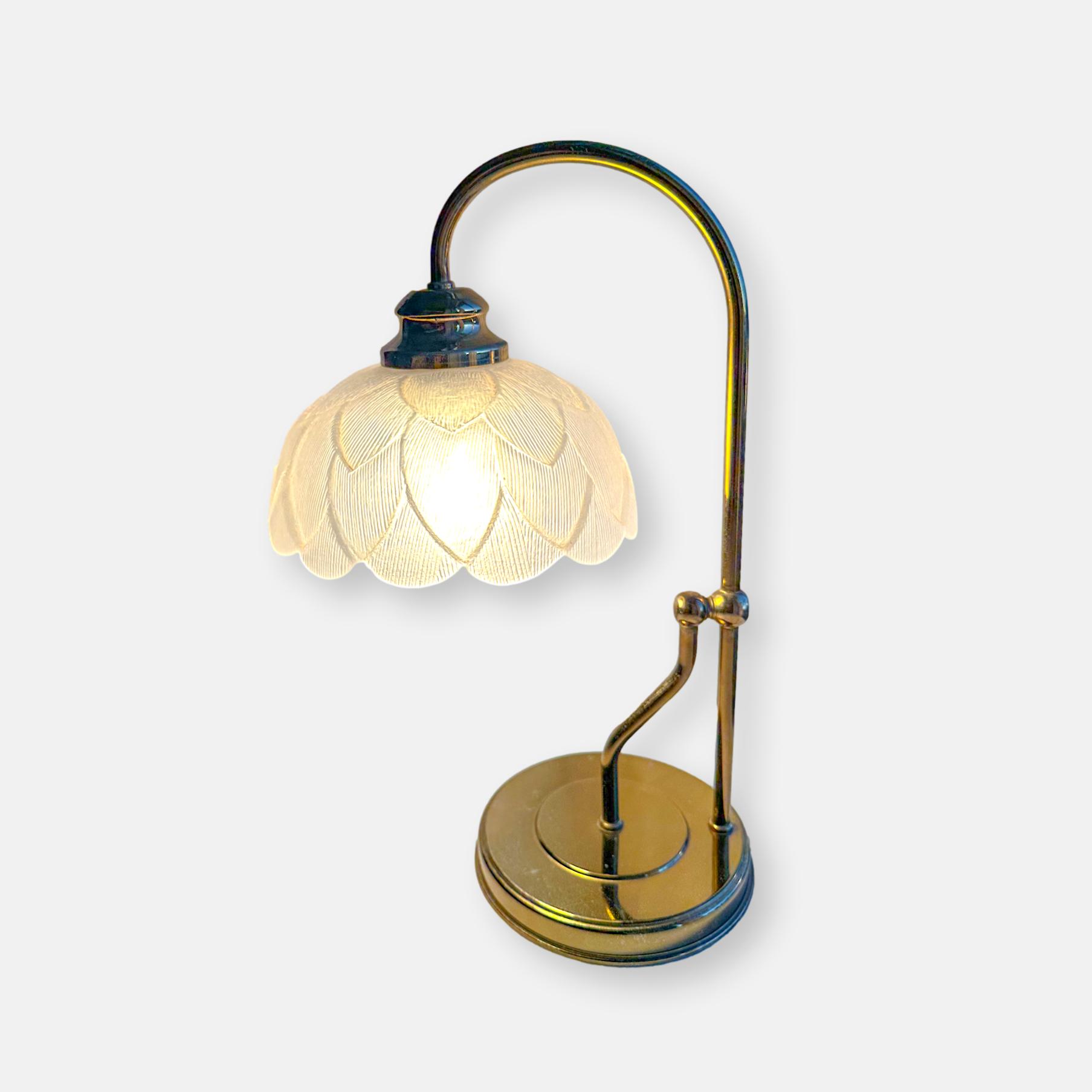 Lampe vintage pâte de verre