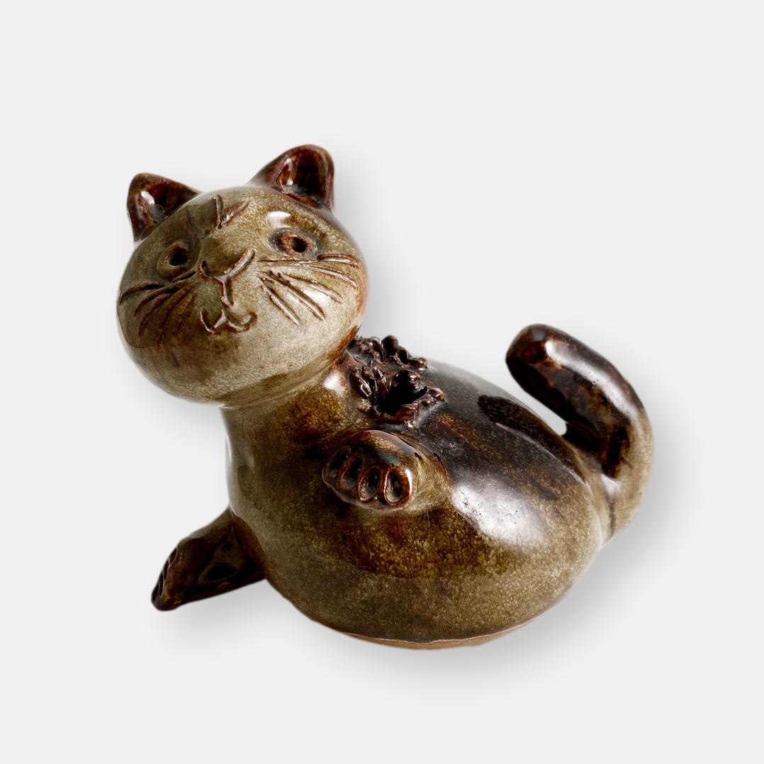 Vase chat pique-fleurs zoomorphe de Alexis Kostanda Vallauris