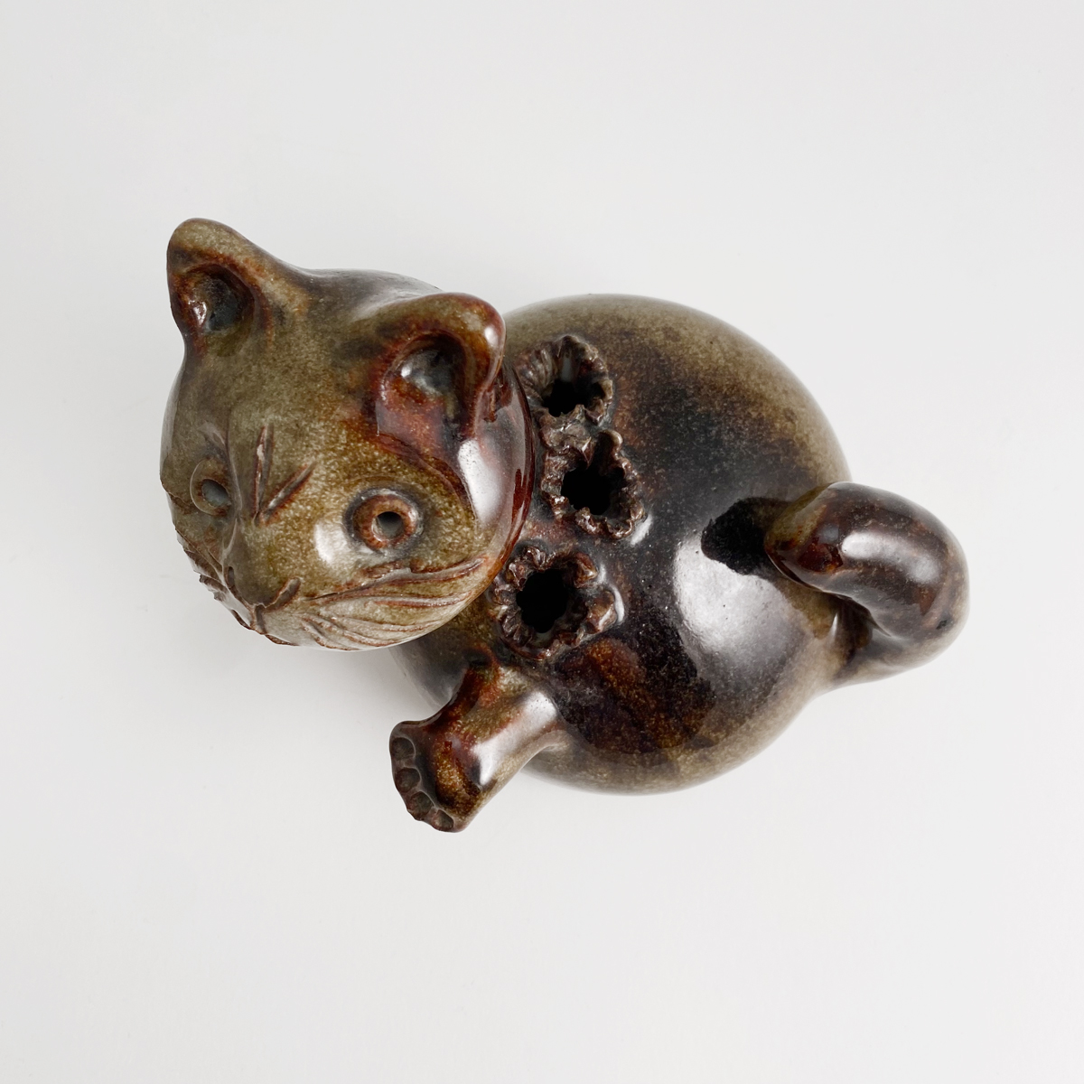 Vase chat pique-fleurs zoomorphe de Alexis Kostanda, Vallauris – Bild 4