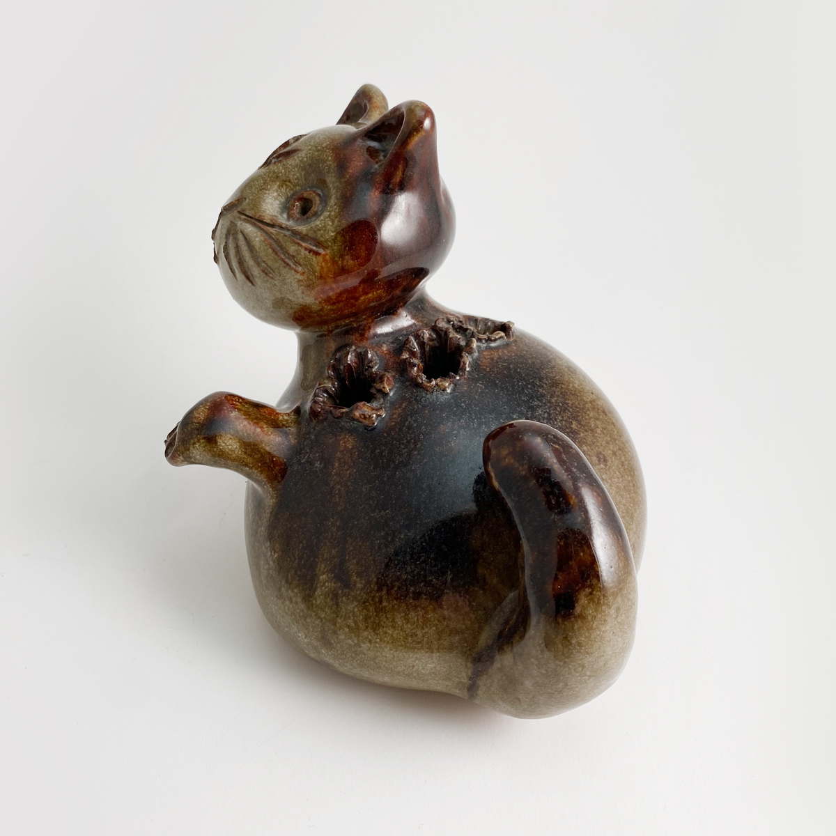 Vase chat pique-fleurs zoomorphe de Alexis Kostanda, Vallauris – Bild 5