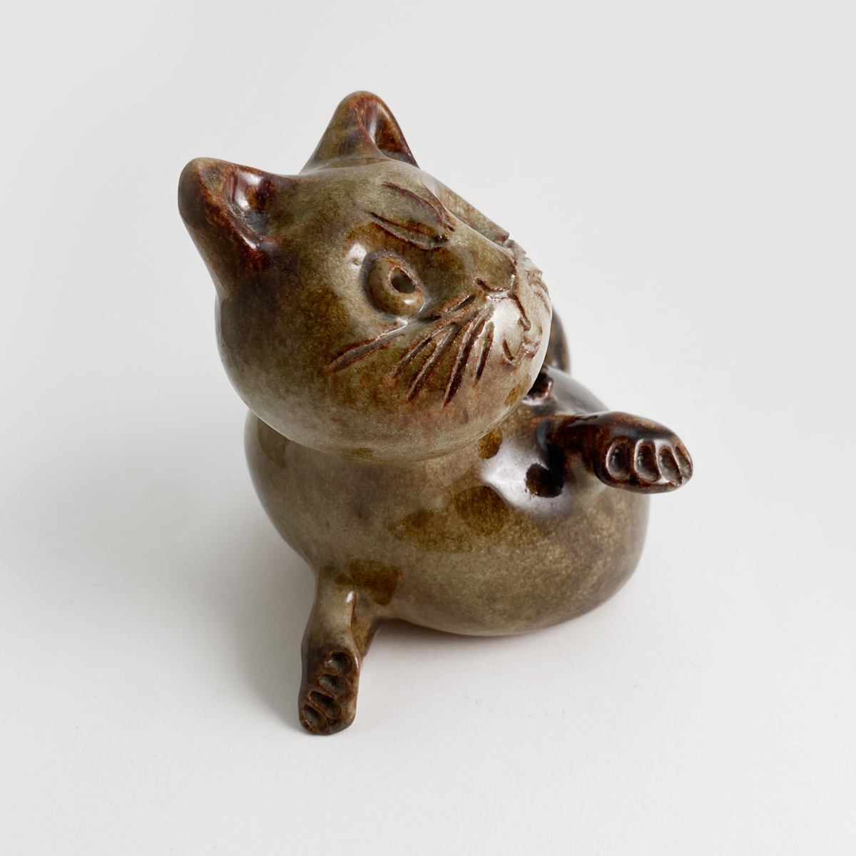 Vase chat pique-fleurs zoomorphe de Alexis Kostanda, Vallauris – Bild 8