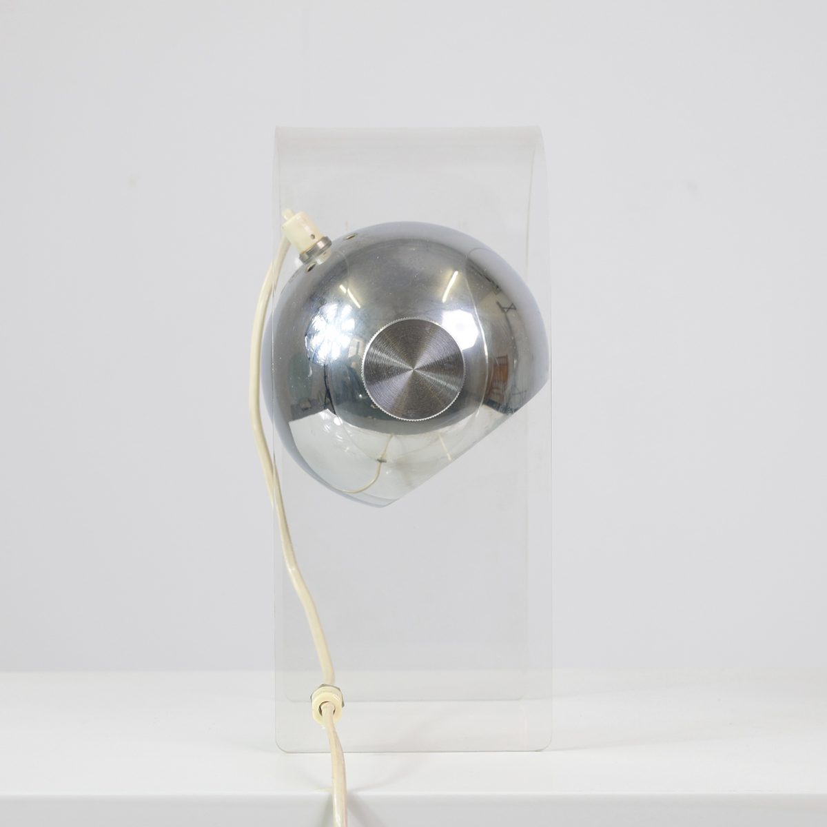 Lampe boule spot vintage Space Age plexiglass et métal – Image 13