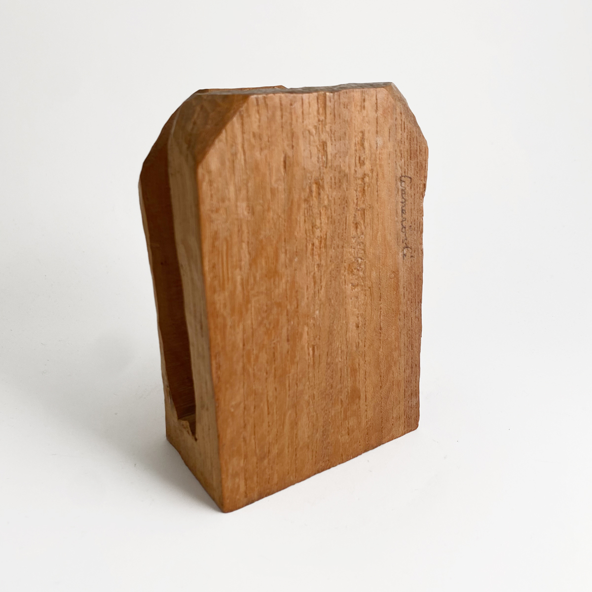 Ancien porte-lettres anthroposophique en bois signé – Image 6