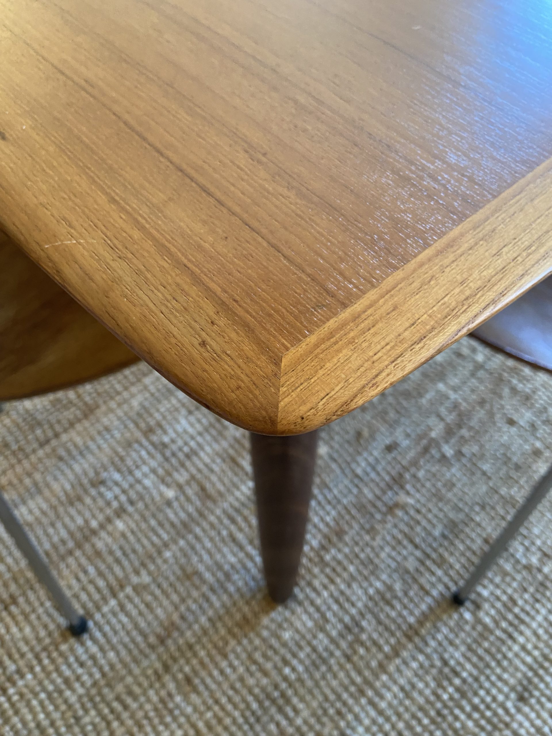 Table à manger en teck avec rallonge – Image 8