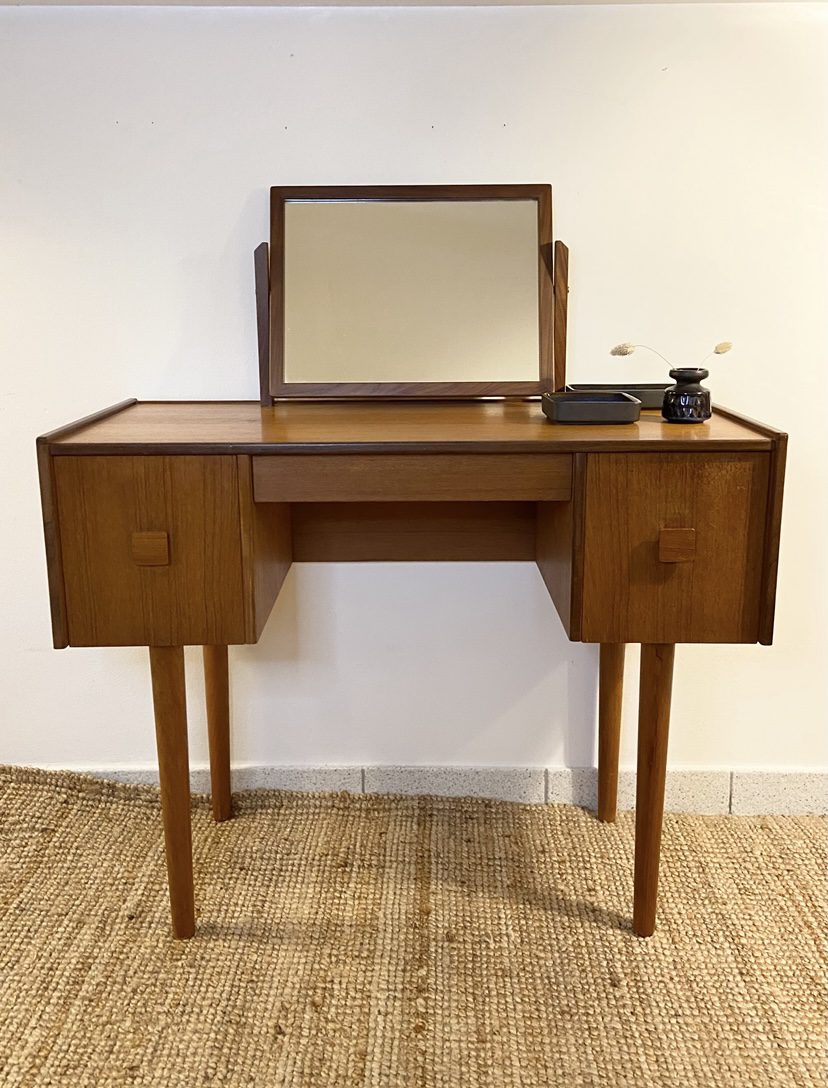 Coiffeuse en teck vintage danoise – Image 2