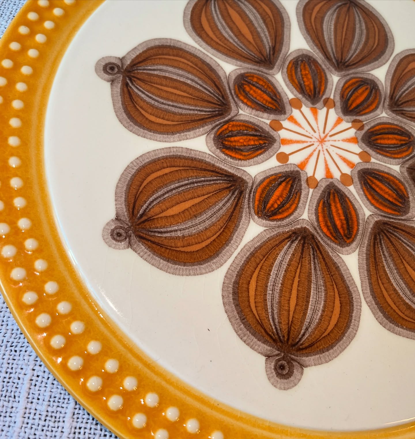 Assiette à gâteaux en céramique des années 70 – Image 4