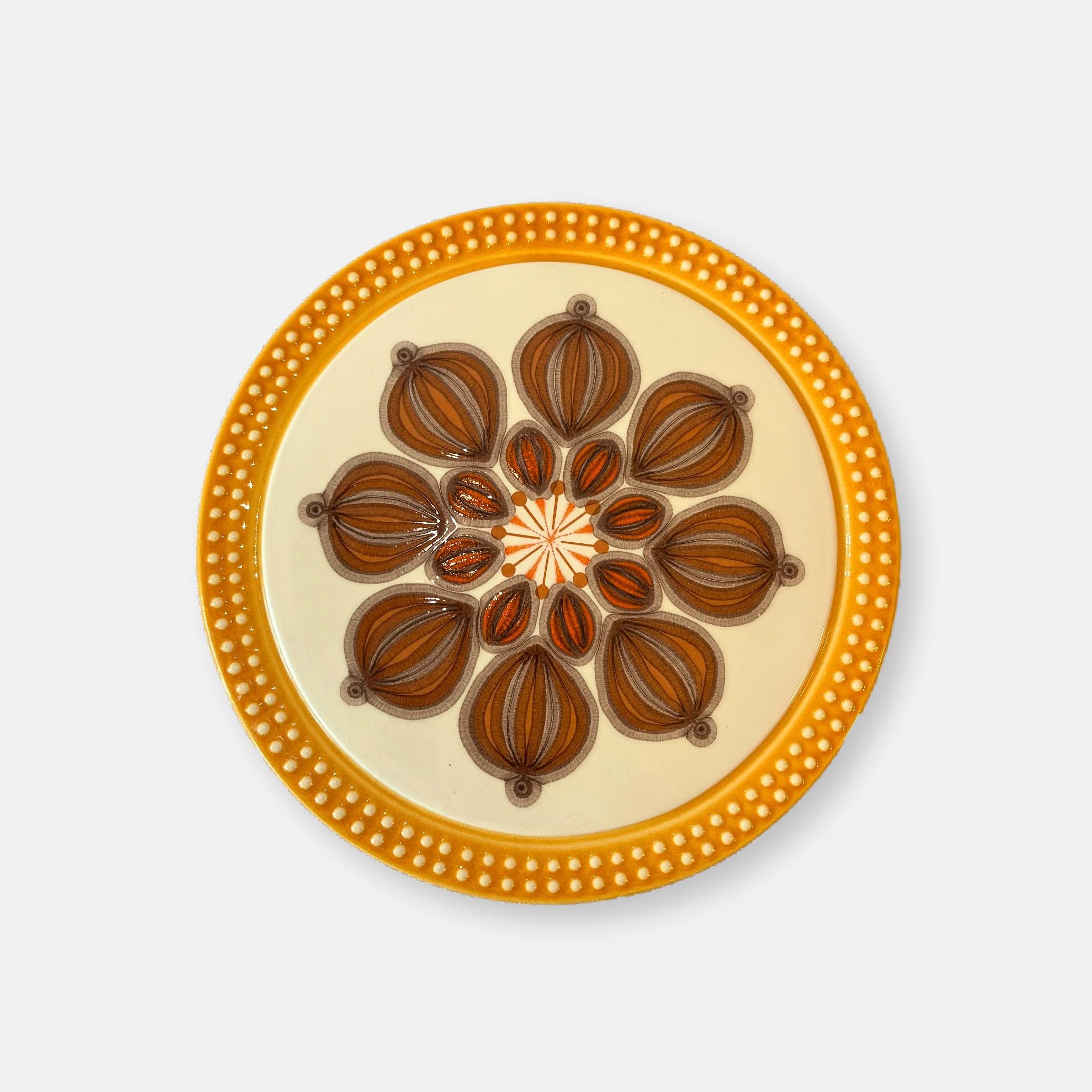 Assiette à gâteaux en céramique des années 70