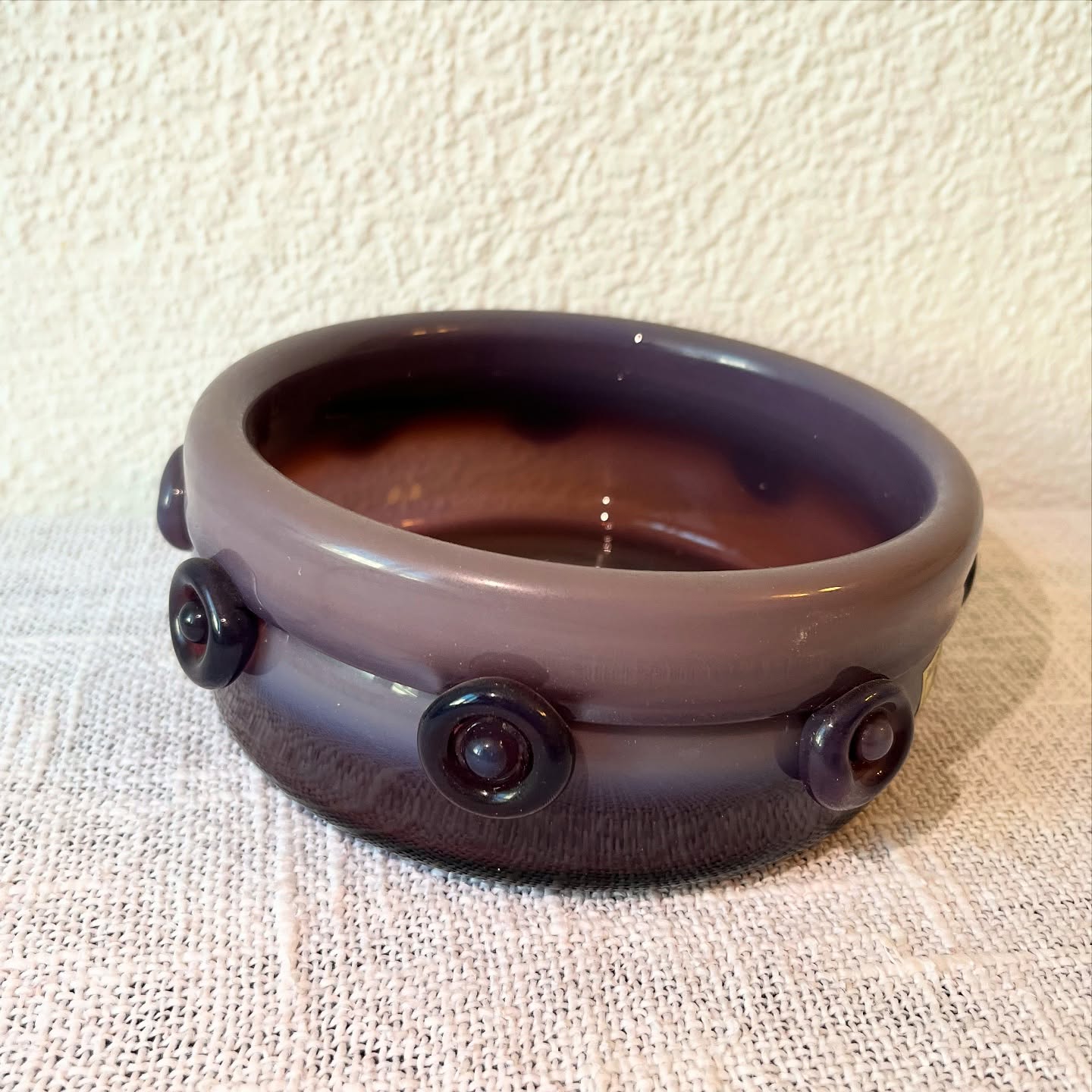 Vide poche vintage en verre violet – Image 2