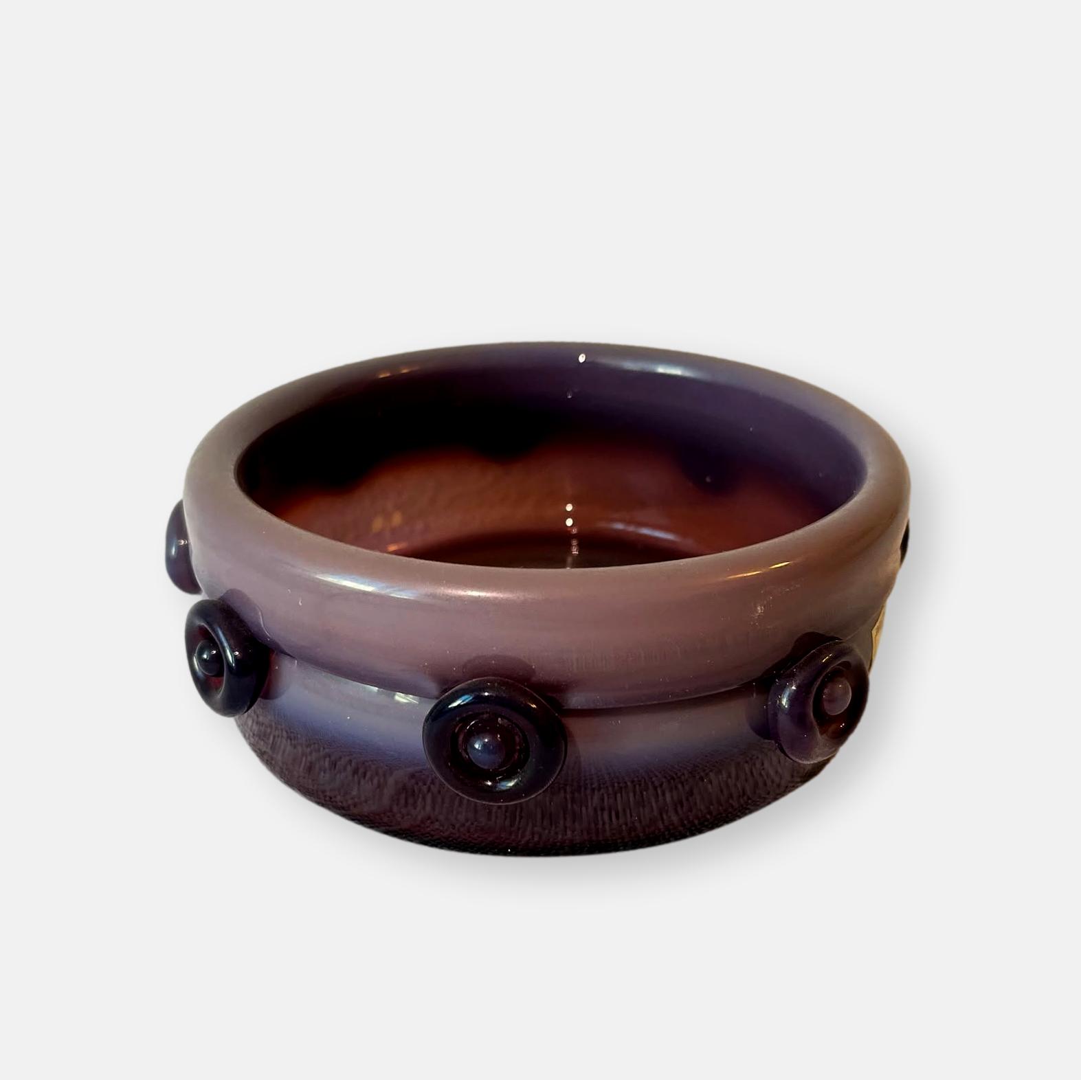 Vide poche vintage en verre violet