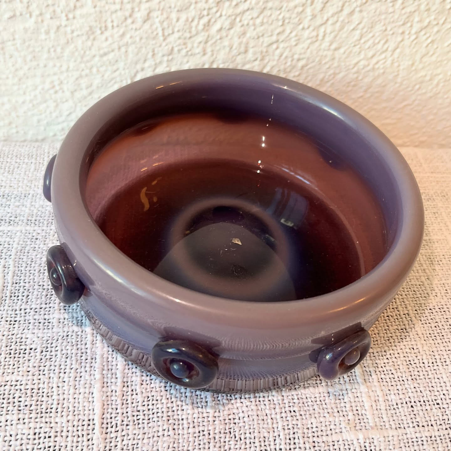 Vide poche vintage en verre violet – Image 5