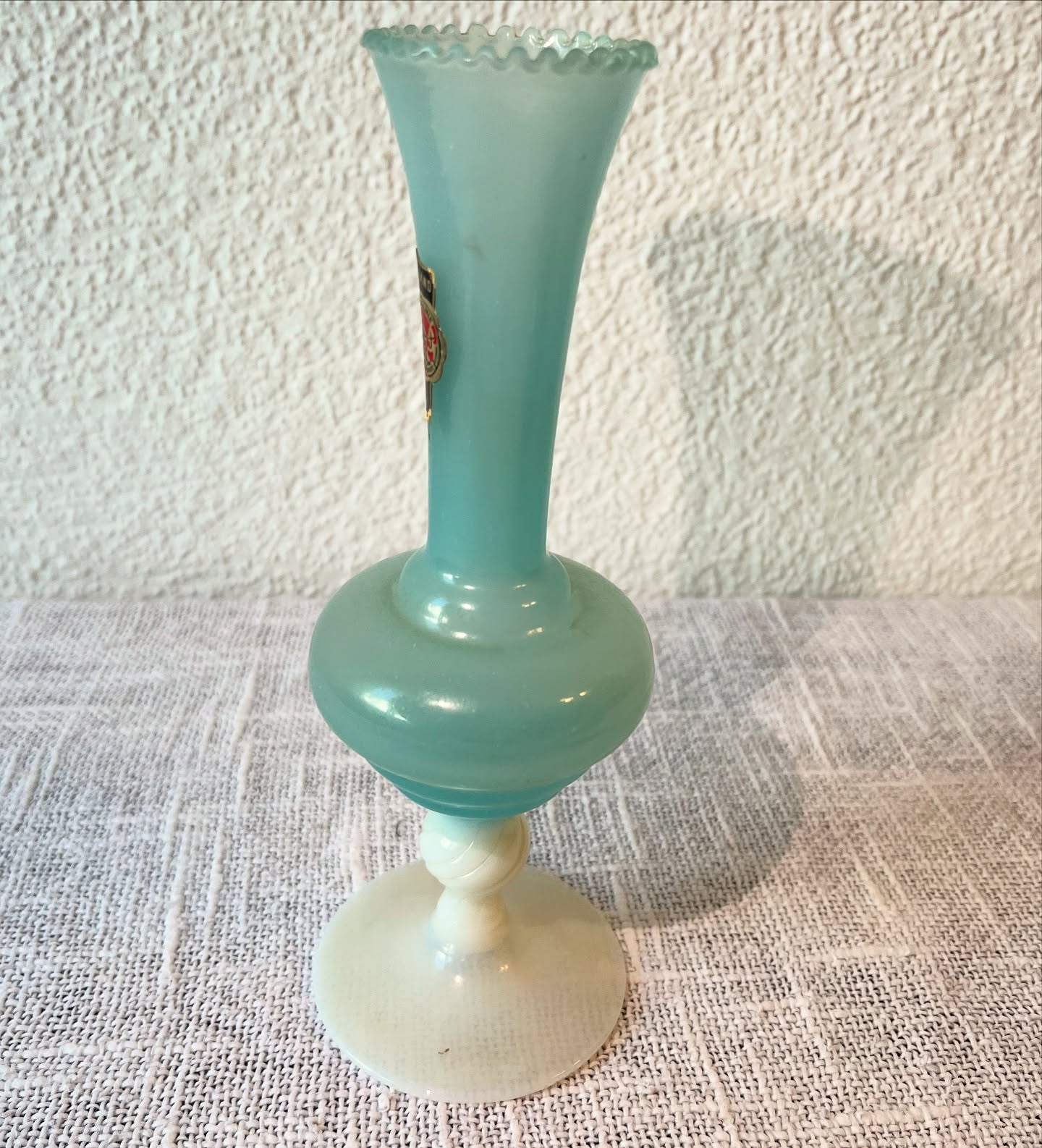 Vase en opaline bleu – Bild 4