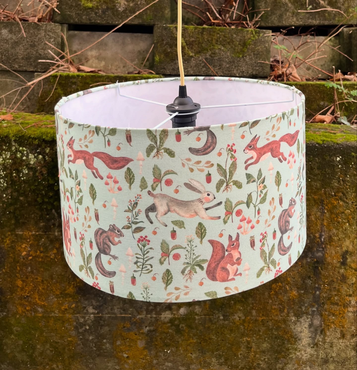 Suspension avec abat jour artisanal animaux – Bild 2