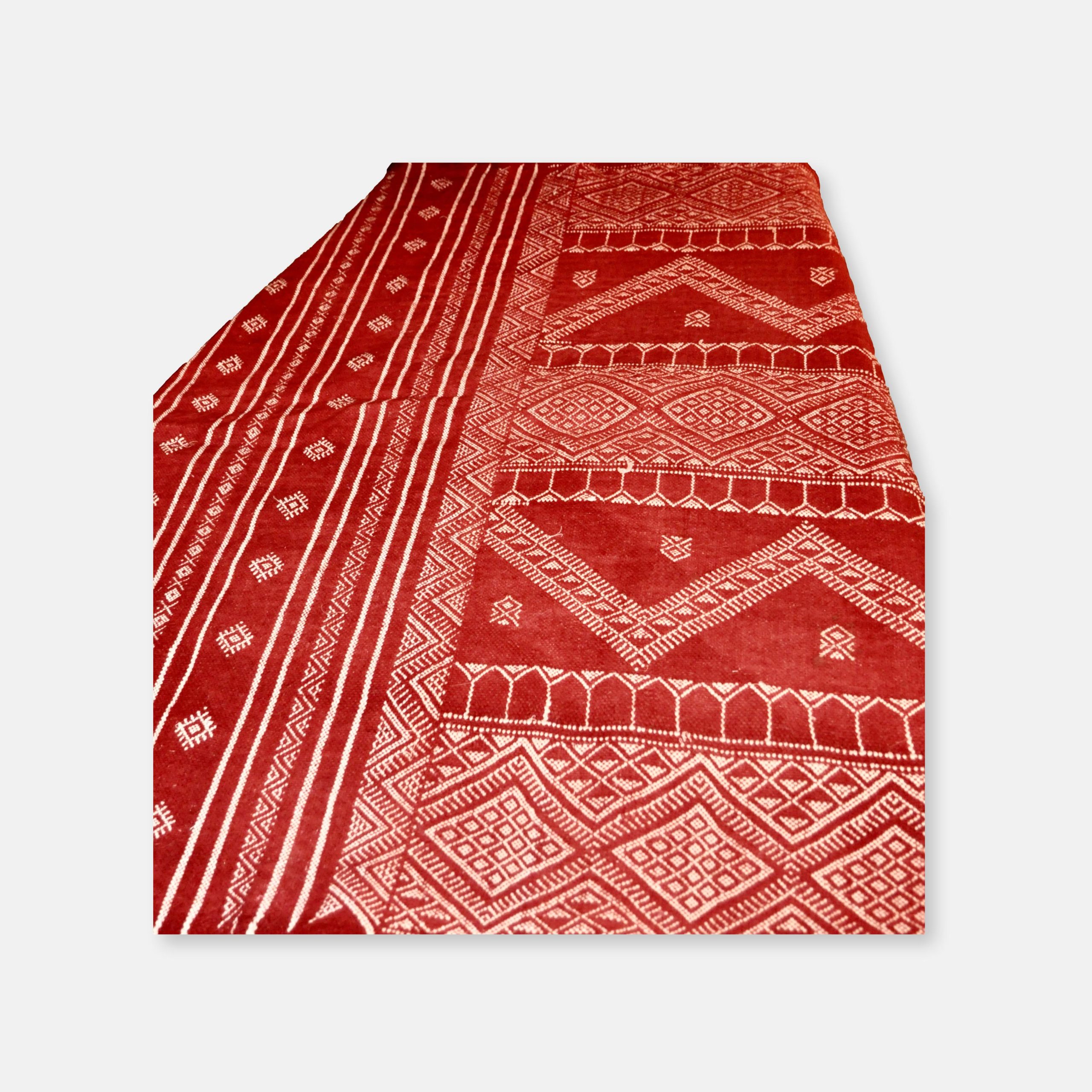 Grand tapis tissé et broché