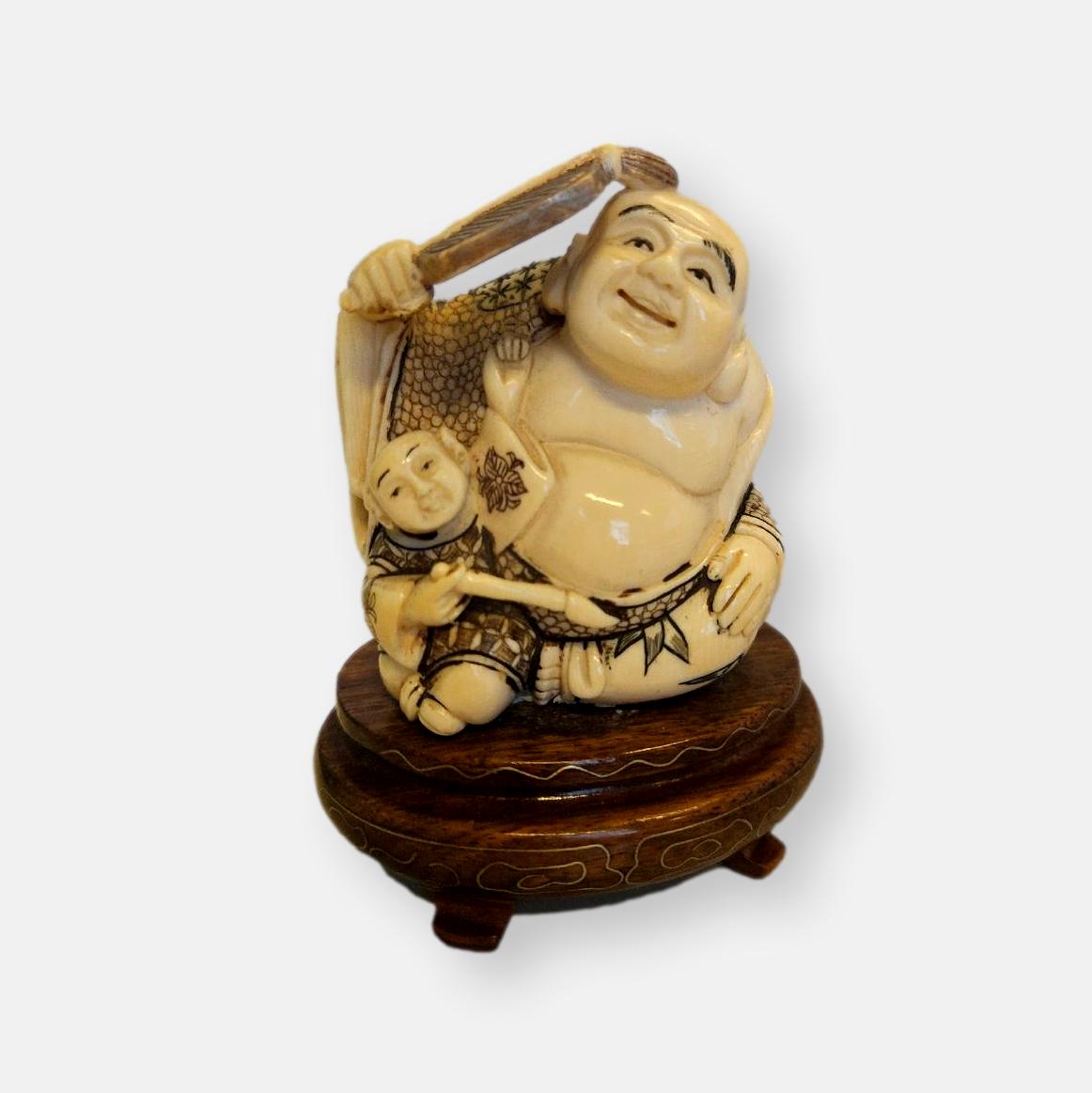 Statuette Okimono Hotei Budai