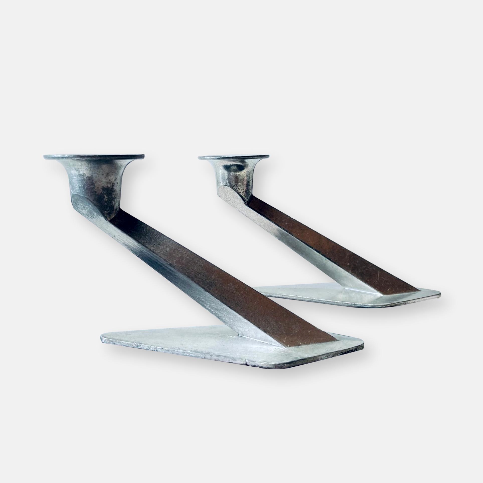 Bougeoirs zoomorphes en étain Neeser 1950