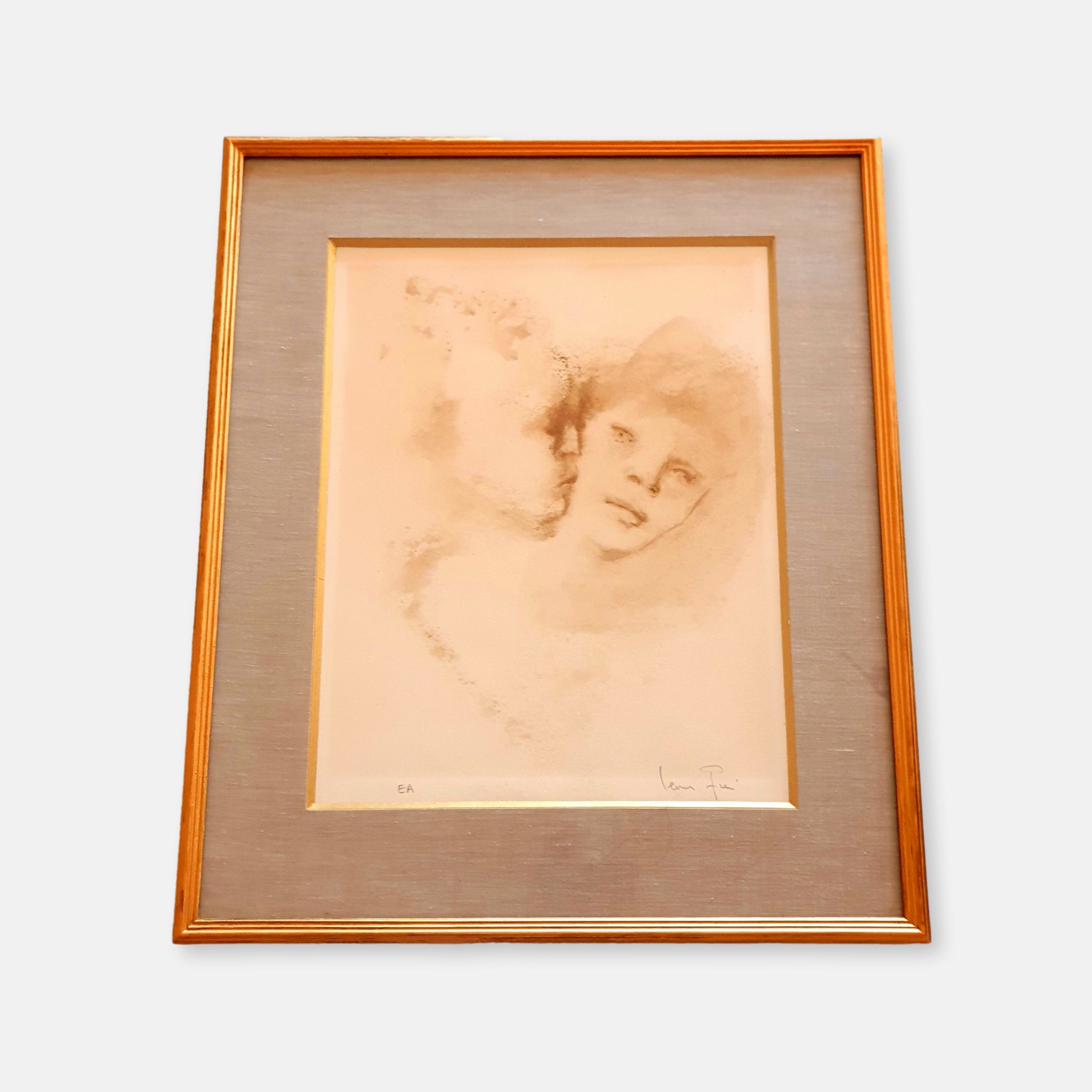 Lithographie Leonor Fini (1908-1996) « Le baiser »