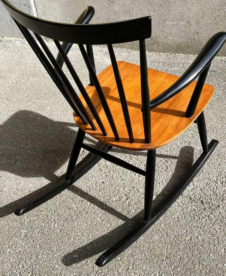 Chaise à bascule scandinave années 60 – Image 4