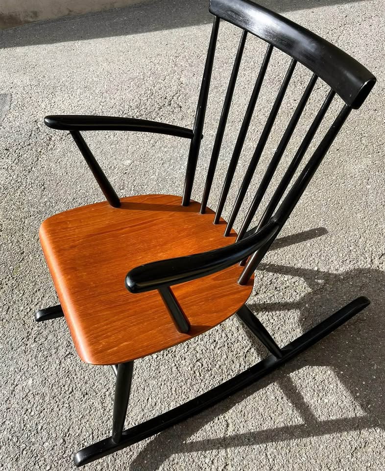 Chaise à bascule scandinave années 60 – Image 8