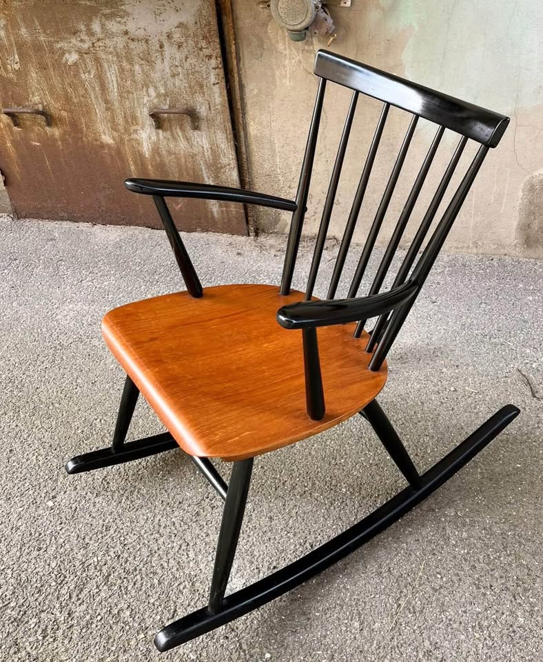 Chaise à bascule scandinave années 60 – Image 7