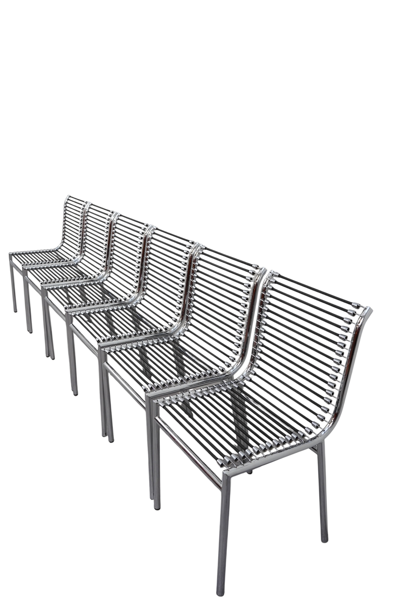Ensemble de 6 chaises Sandows par René Herbst pour Pallucco – Image 7