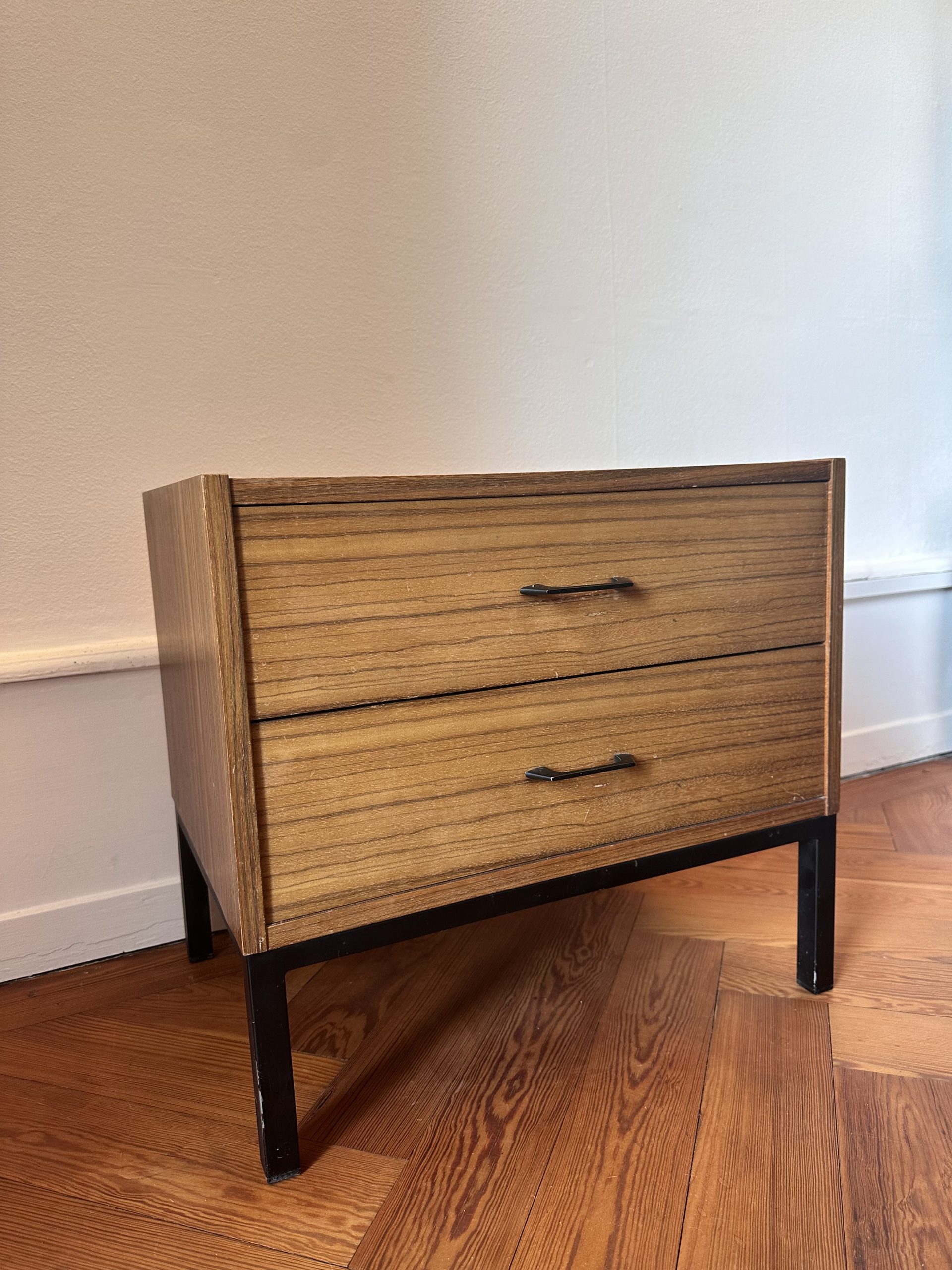 Table de chevet vintage 2 tiroirs – Bild 6