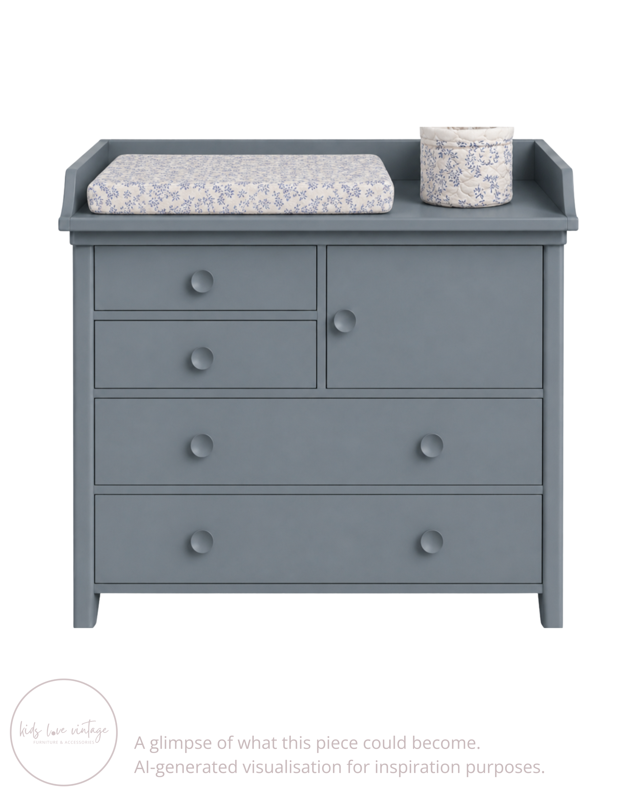 Grande commode à langer vintage – restaurée sur demande – Image 3