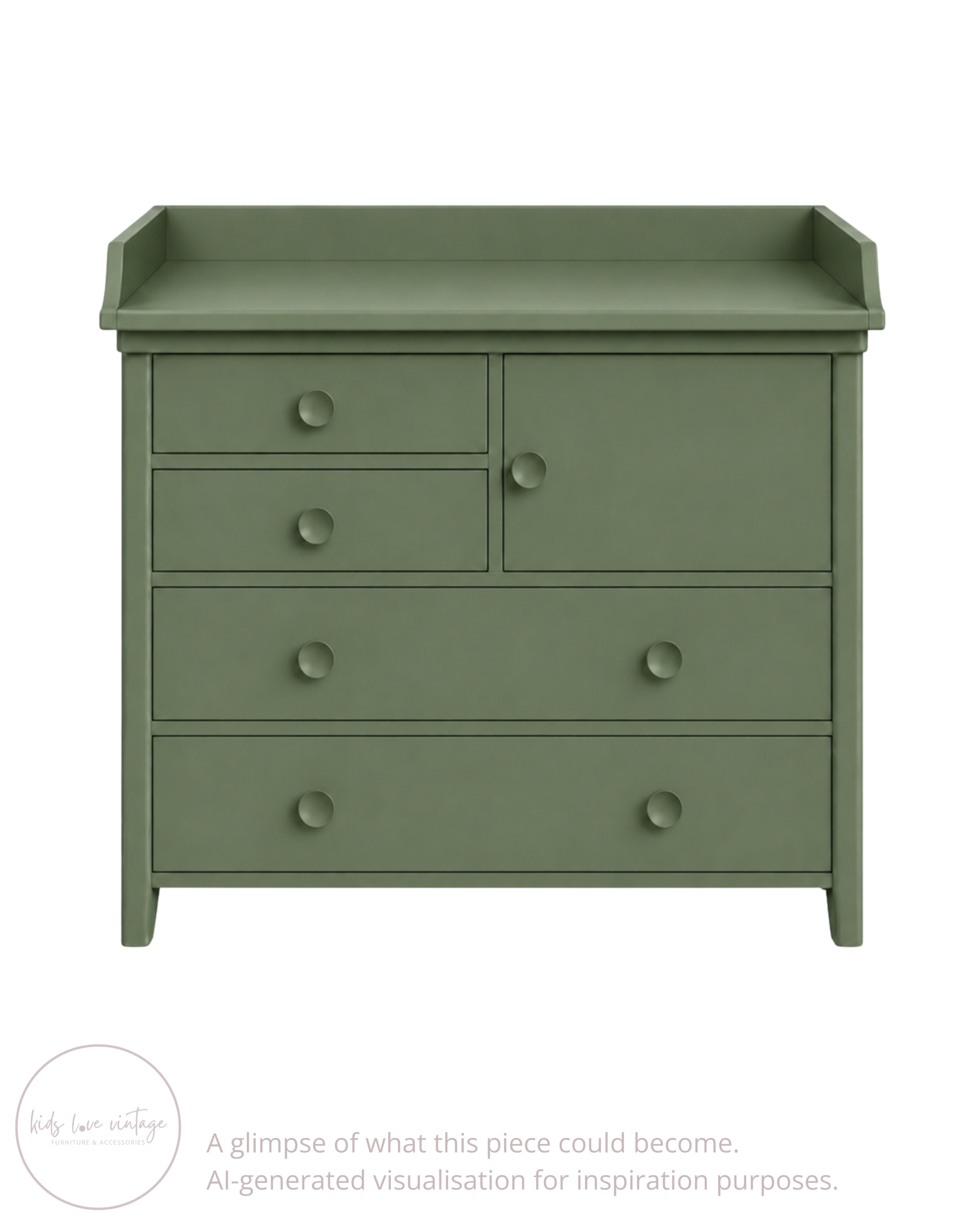 Grande commode à langer vintage – restaurée sur demande – Image 6