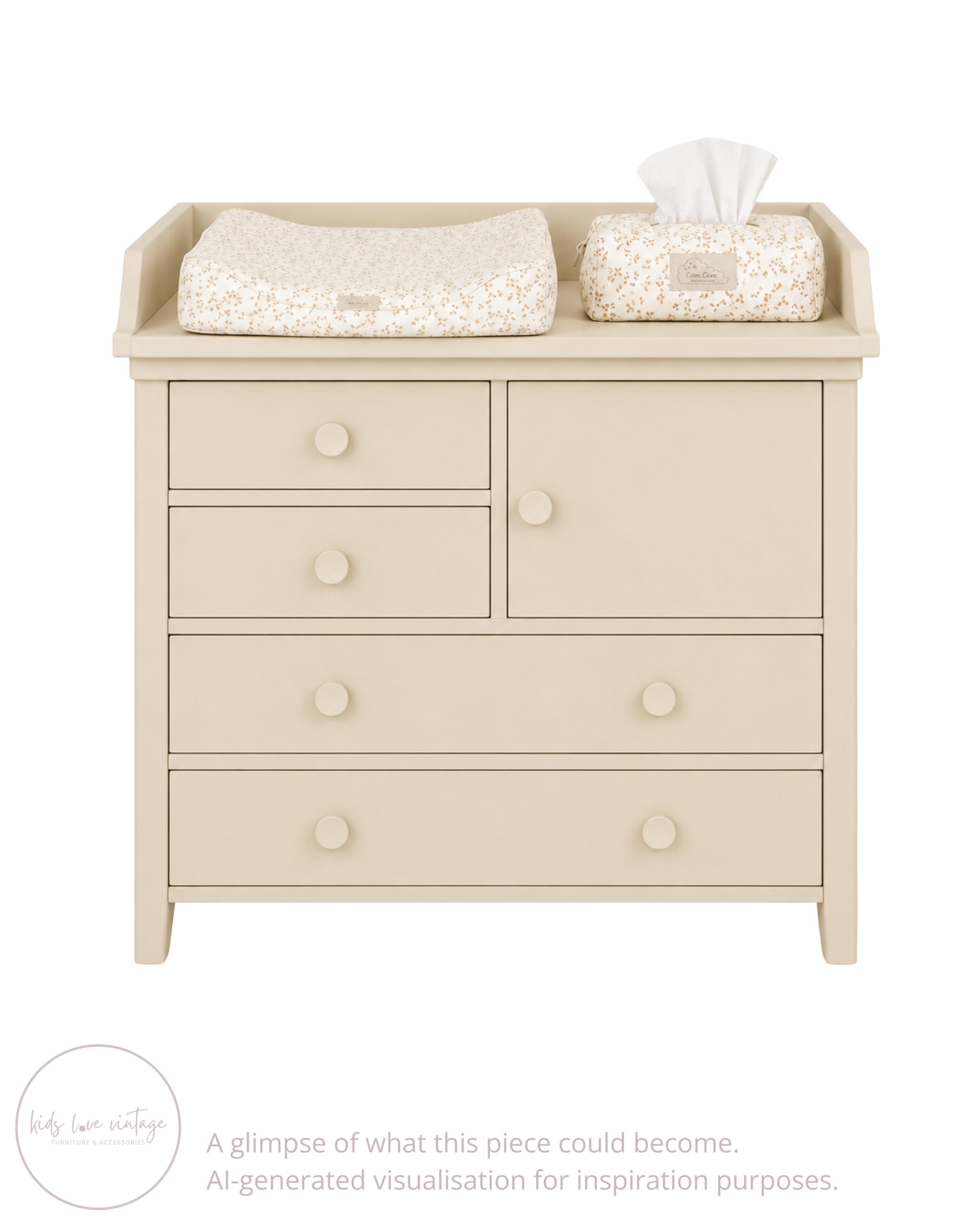 Grande commode à langer vintage – restaurée sur demande – Image 4