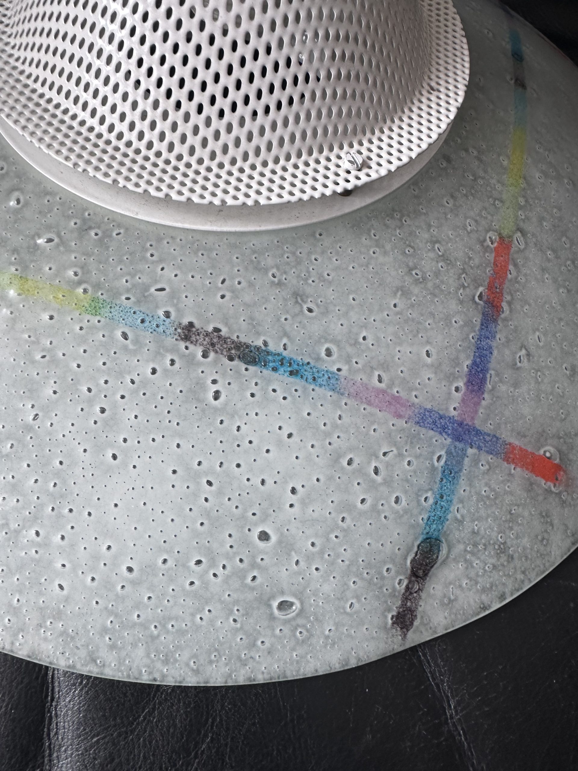 Suspension postmoderne en verre bullé 1980 – Bild 6