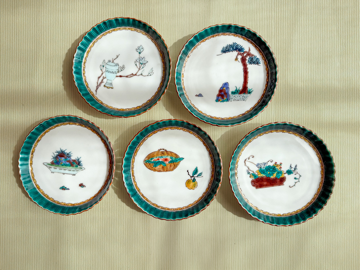 Assiettes en porcelaine Kutani de Mitsui Tamekichi, XXe – Bild 12