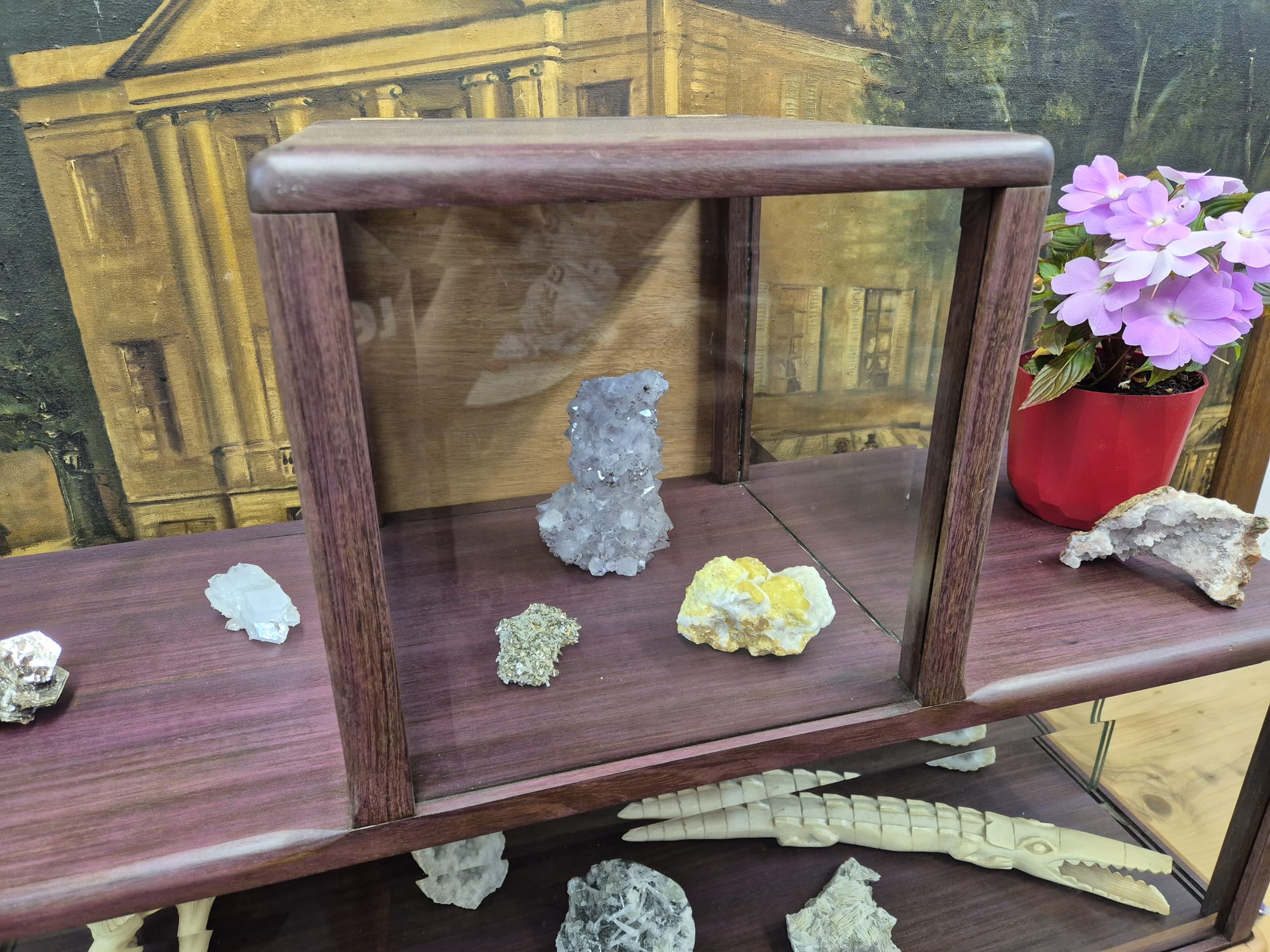Ancienne vitrine 1930 en amarante – Bild 8