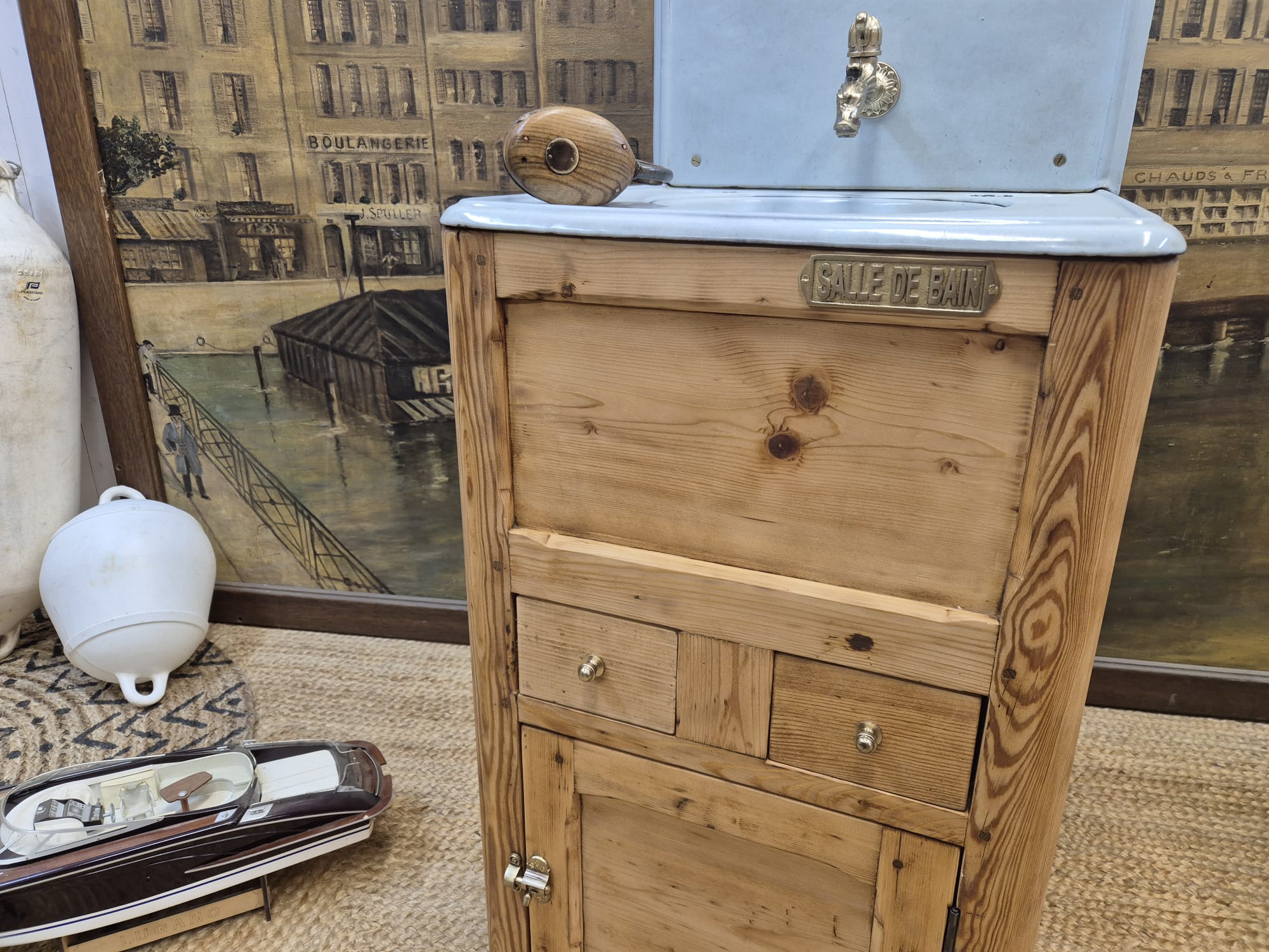 Ancien meuble vasque de marine – Image 4