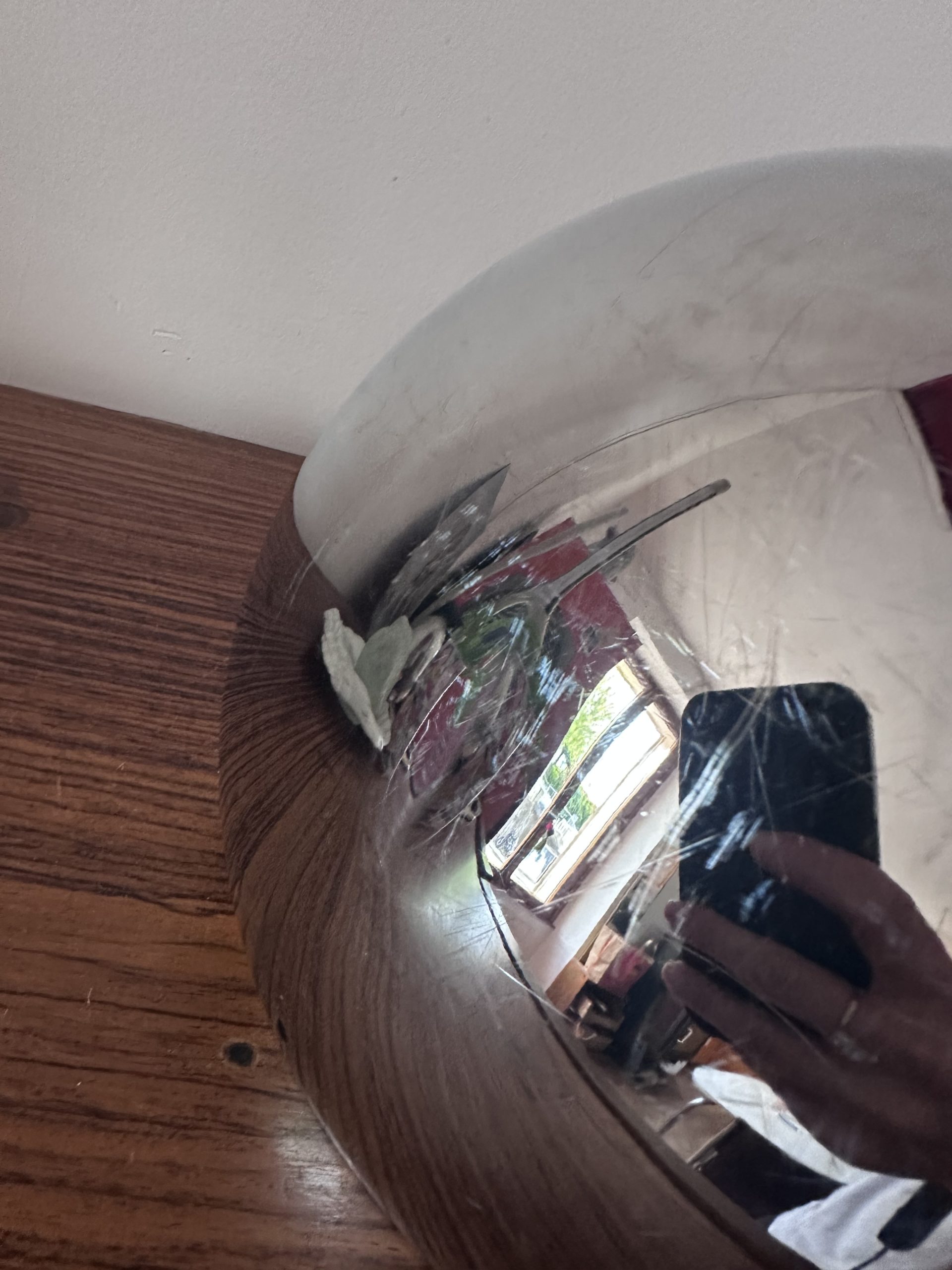 Lampe Bouboule de chez Aluminor vintage chrome – Bild 11