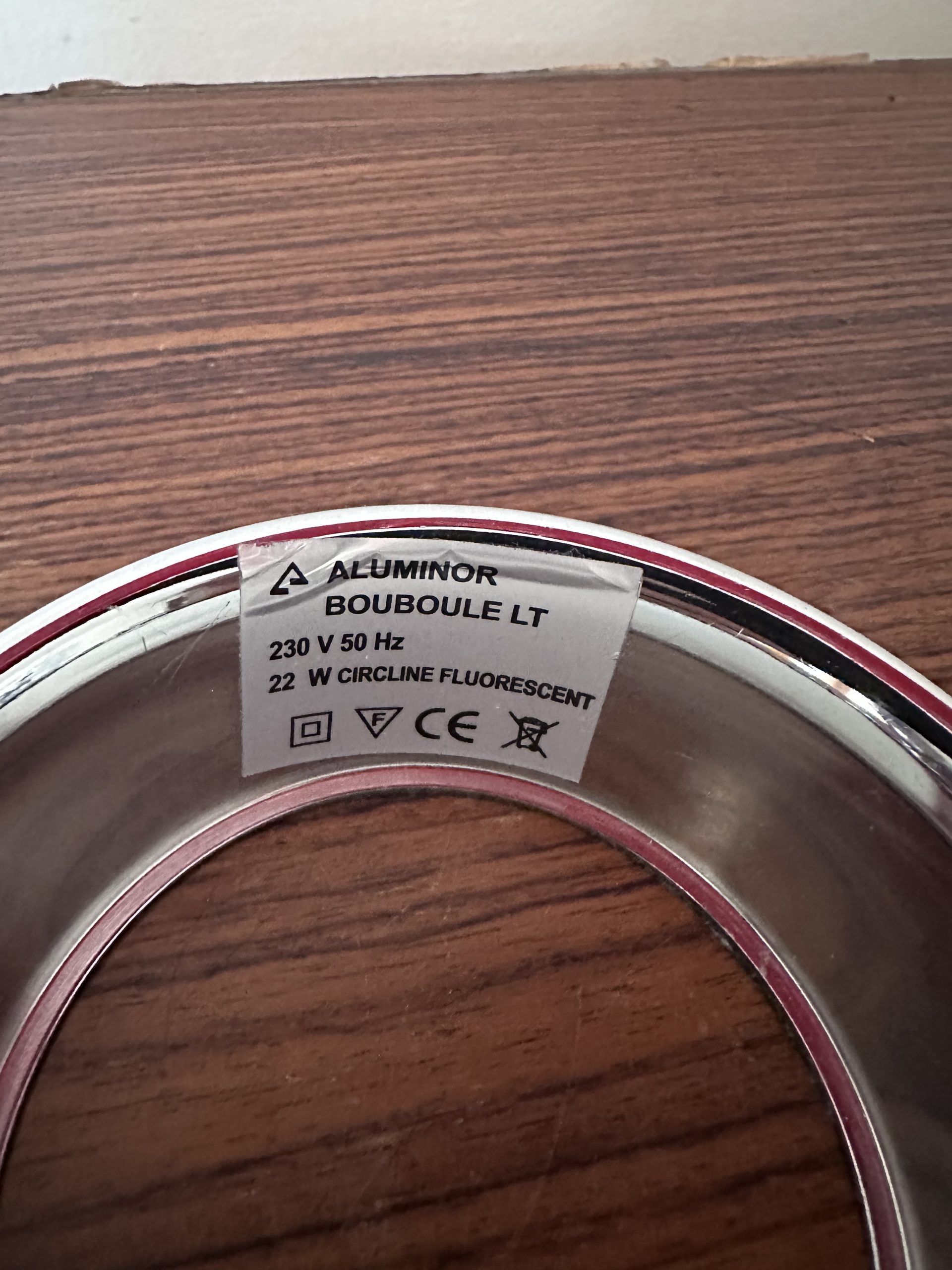 Lampe Bouboule de chez Aluminor vintage chrome – Bild 6