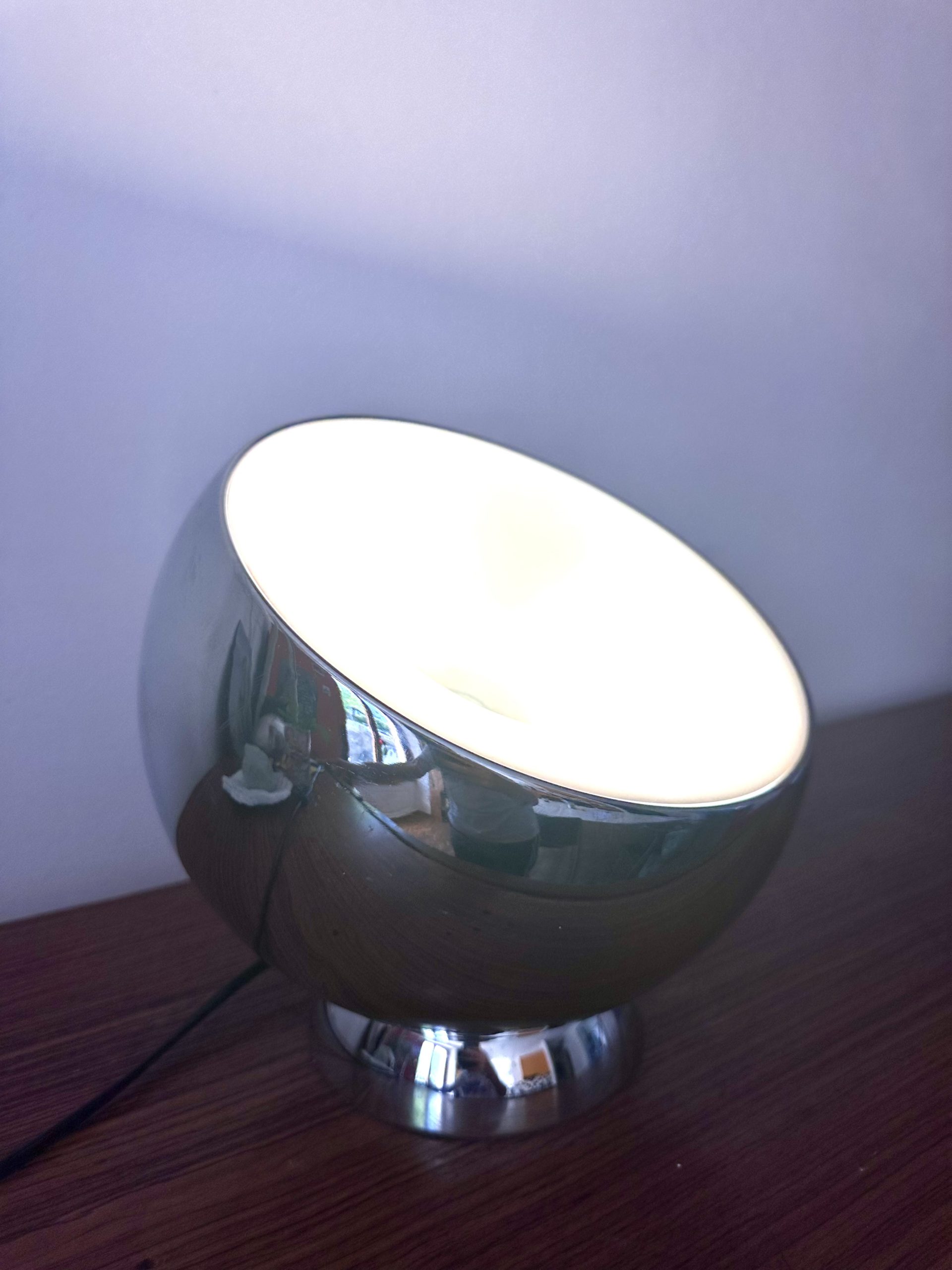 Lampe Bouboule de chez Aluminor vintage chrome – Bild 7