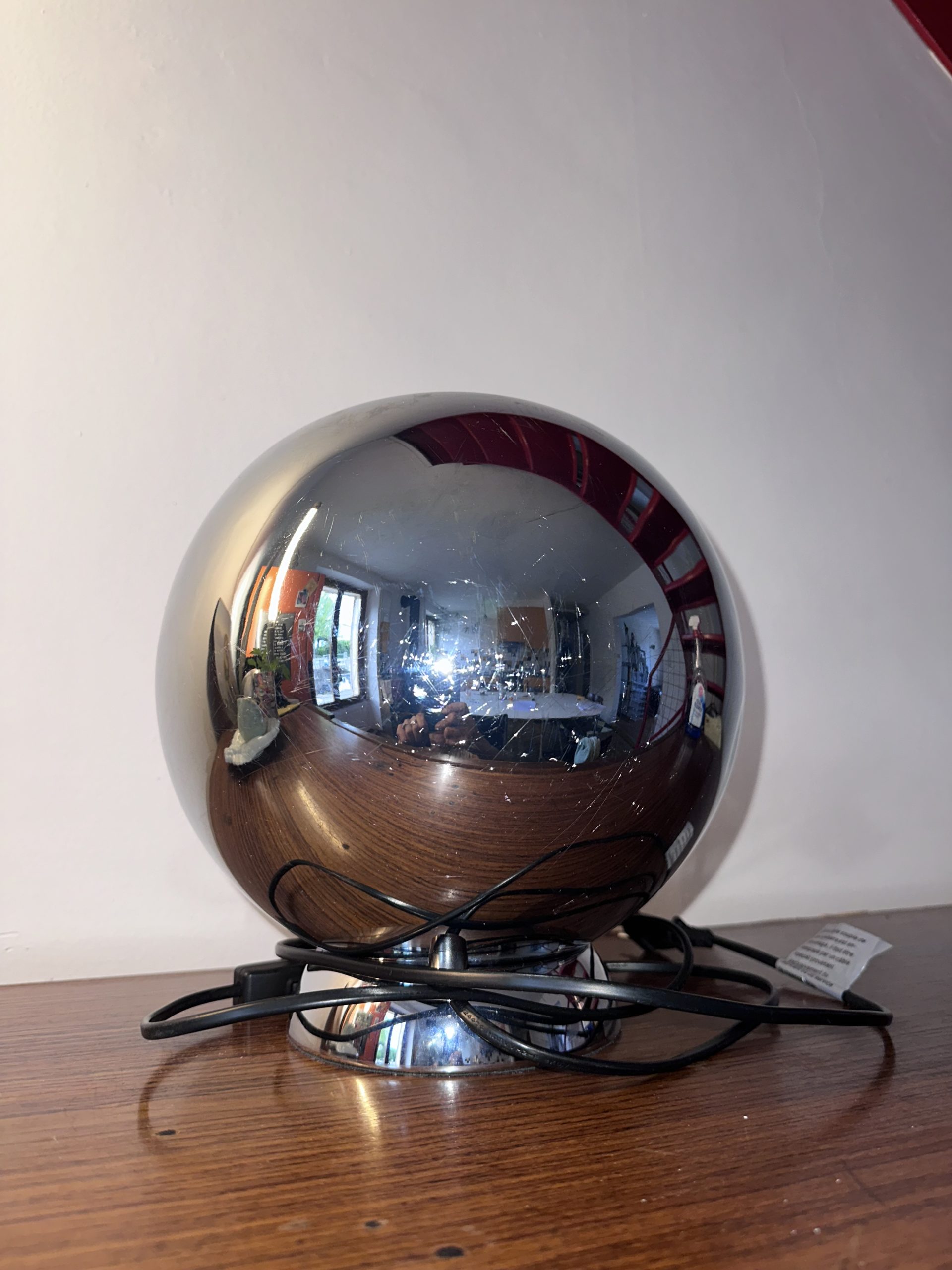 Lampe Bouboule de chez Aluminor vintage chrome – Bild 10