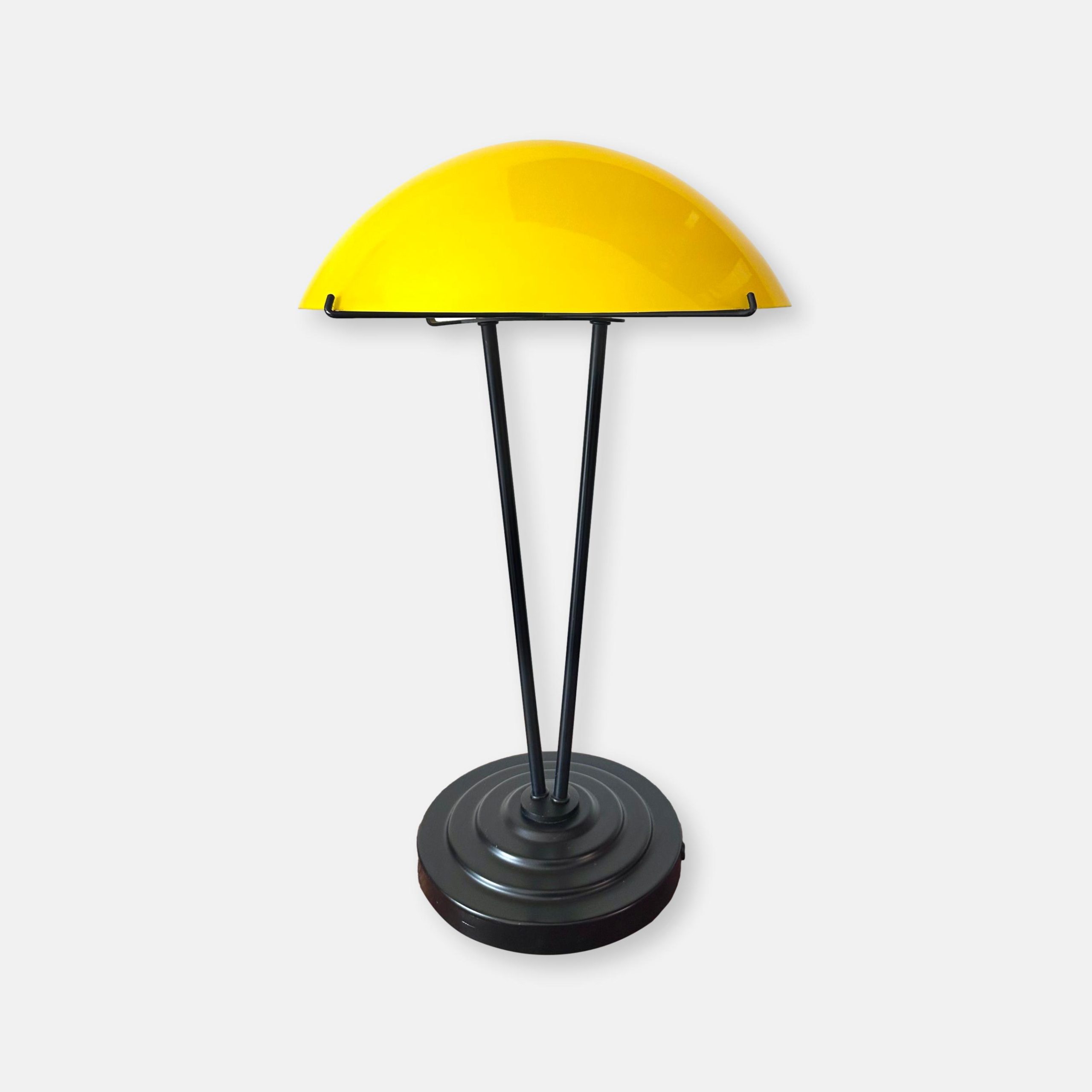 Lampe IKEA Kupol 1995 vintage jaune