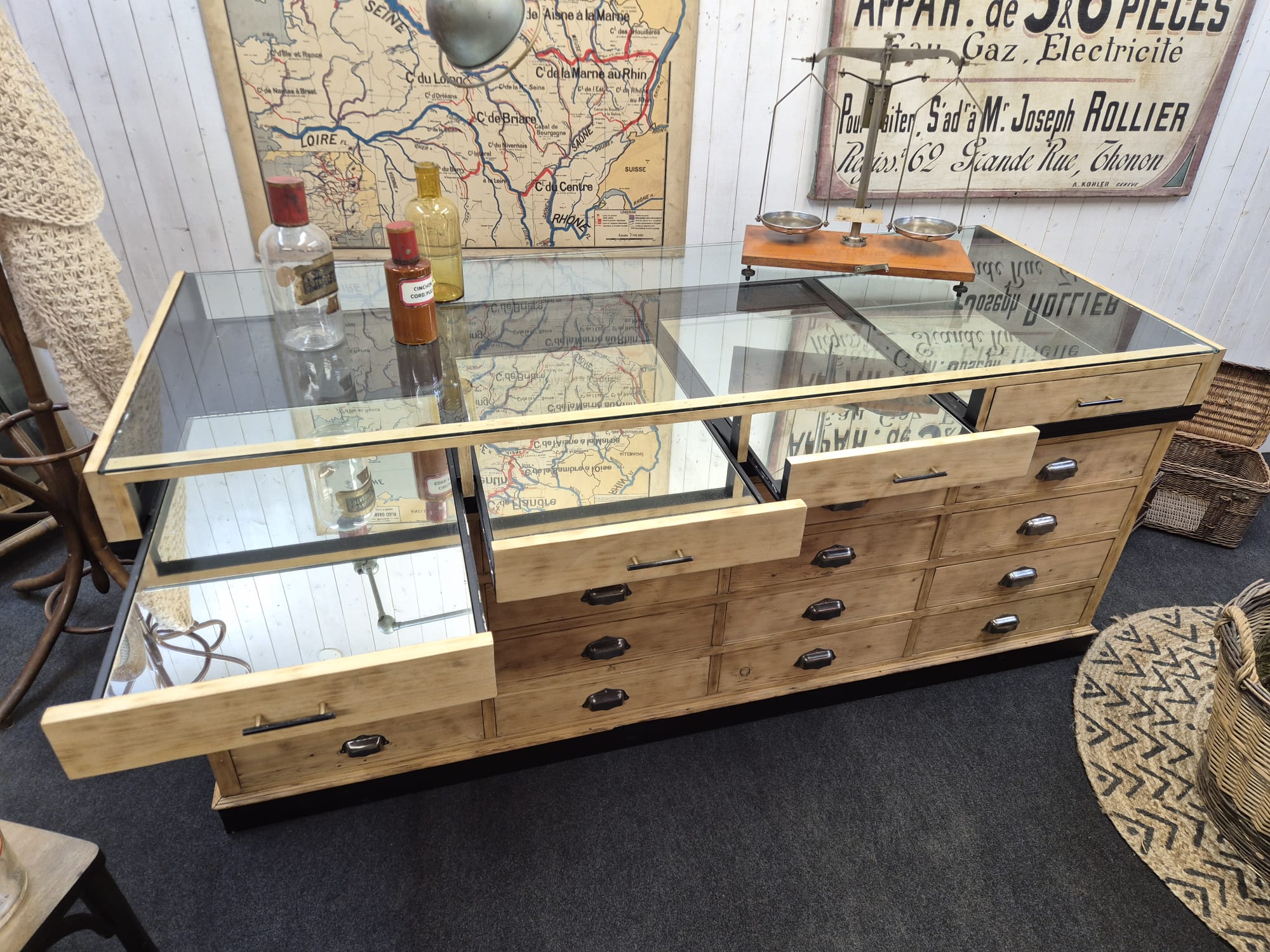 Ancienne vitrine comptoir de bijouterie – Image 6