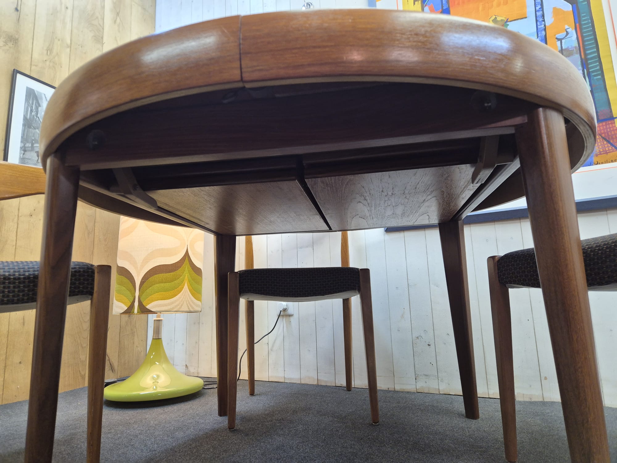 Table scandinave vintage double rallonge papillon – Bild 4