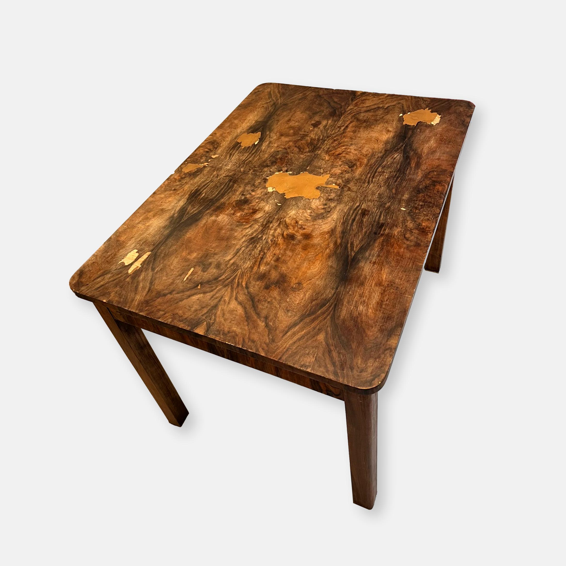 Table de cuisine 1930 en bois massif